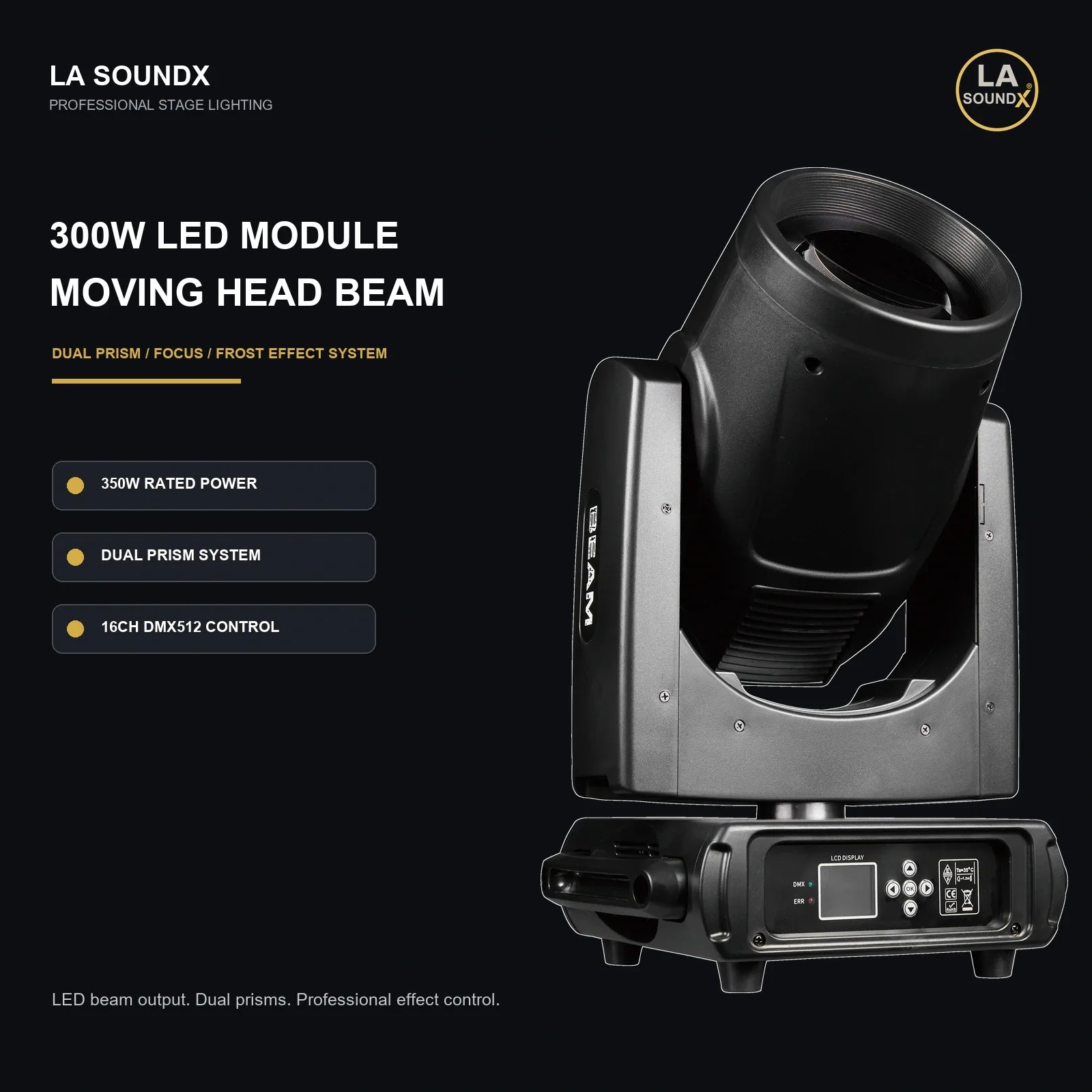 LA SOUNDX 300W LED Module Beam Moving Head product image 02 delivery 015