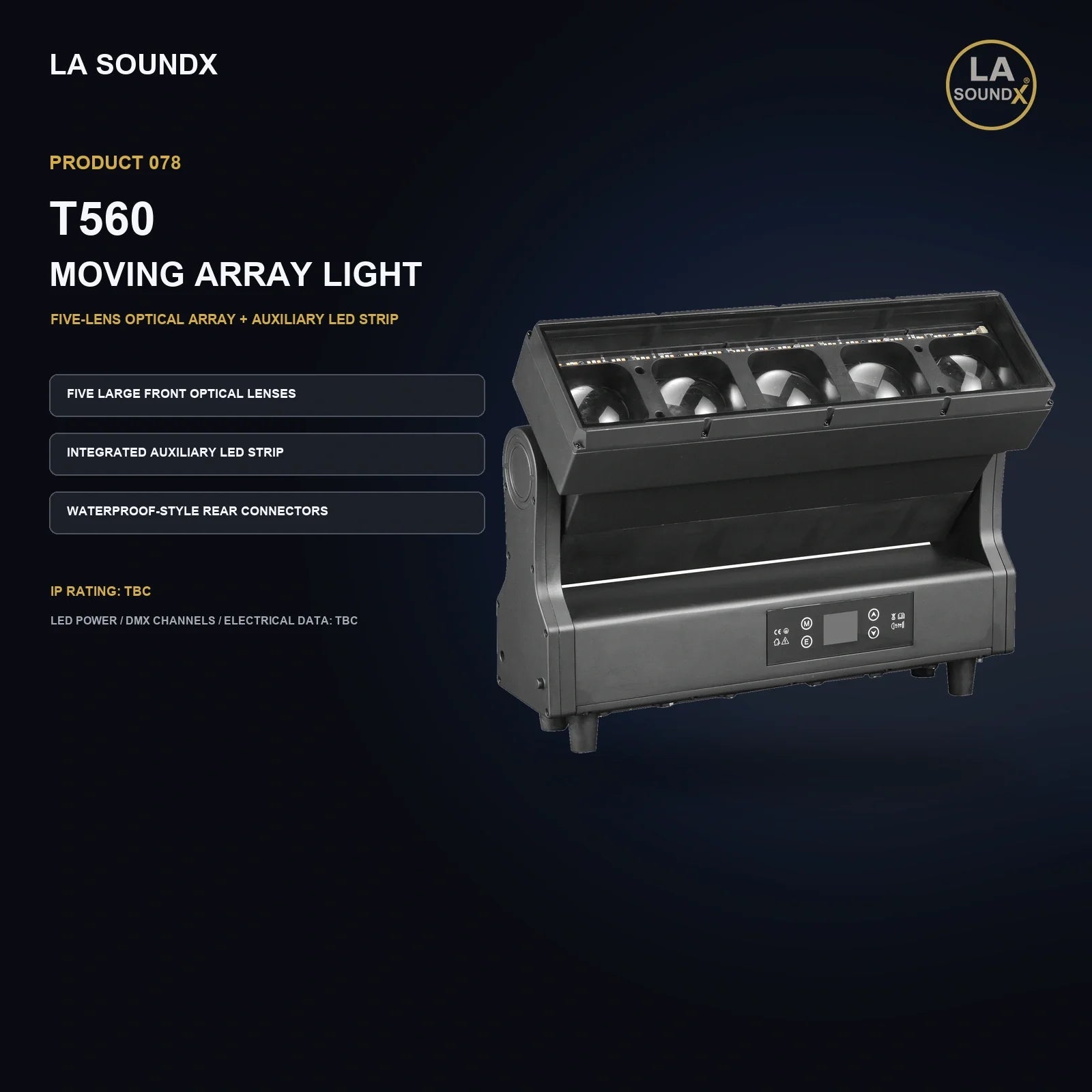 LA SOUNDX T560 Waterproof Style Auxiliary Light Moving Array product image 02 delivery 078