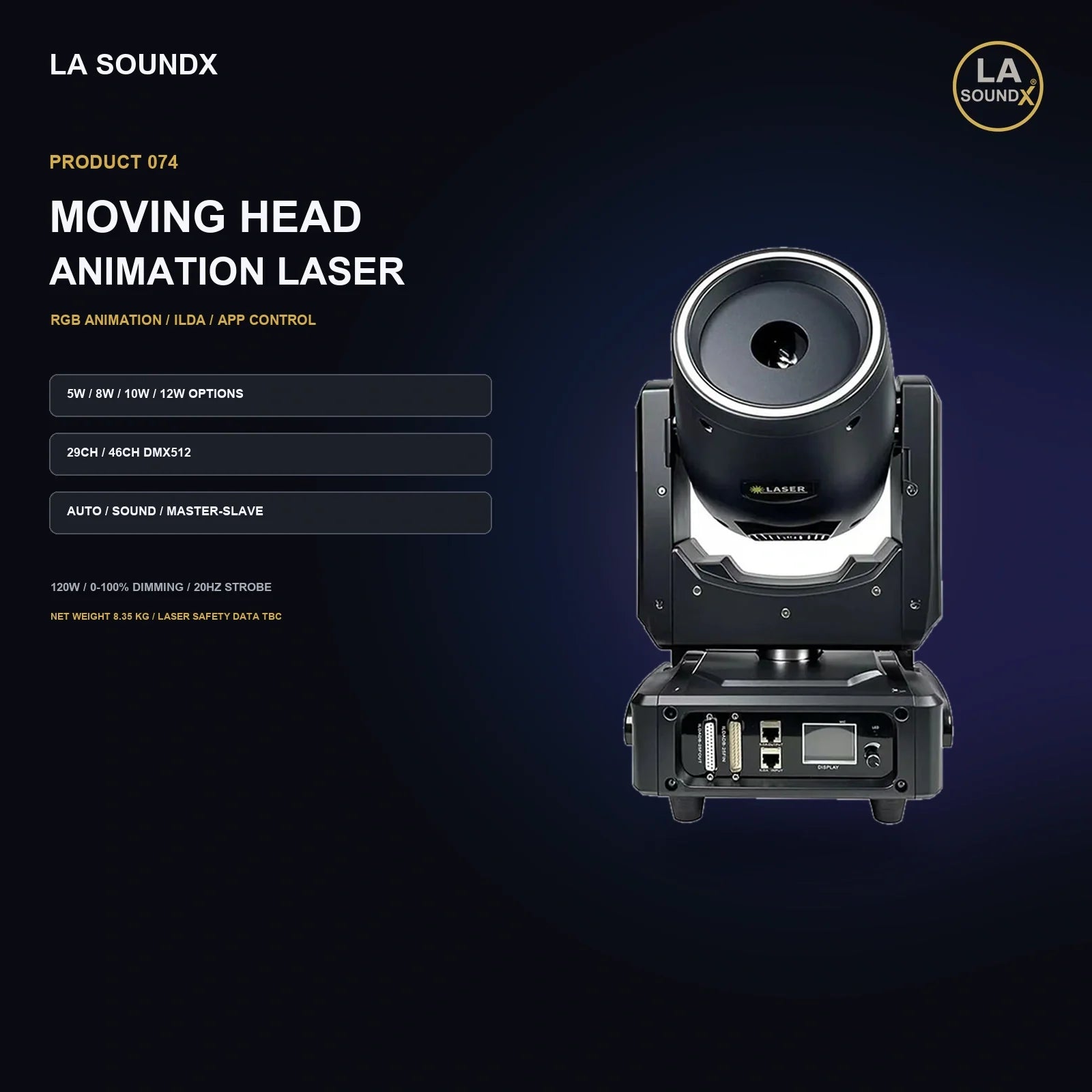 LA SOUNDX 5W 8W 10W 12W Moving Head Animation Laser product image 02 delivery 074
