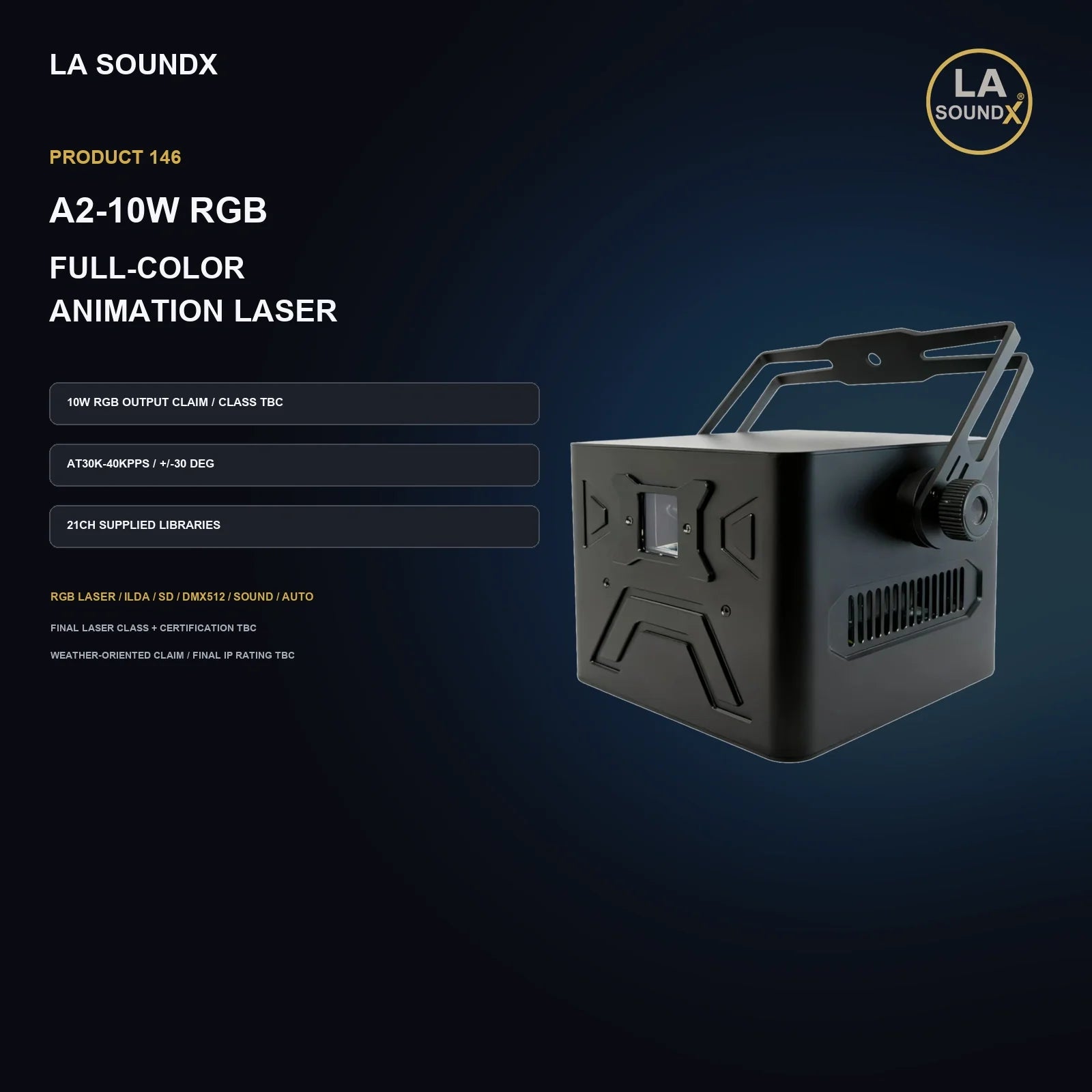 LA SOUNDX A2 10W RGB Laser product image 02 delivery 146