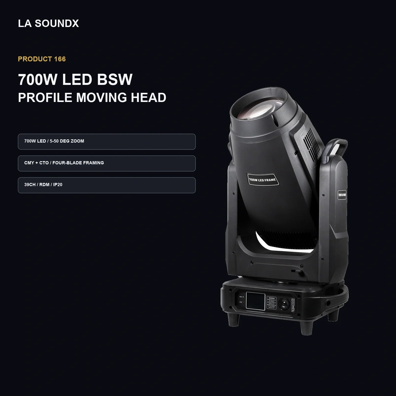 LA SOUNDX 700W LED BSW Profile Moving Head product image 02 delivery 166