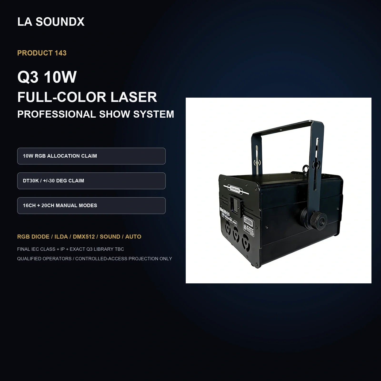 LA SOUNDX Q3 10W Full Color Laser product image 02 delivery 143