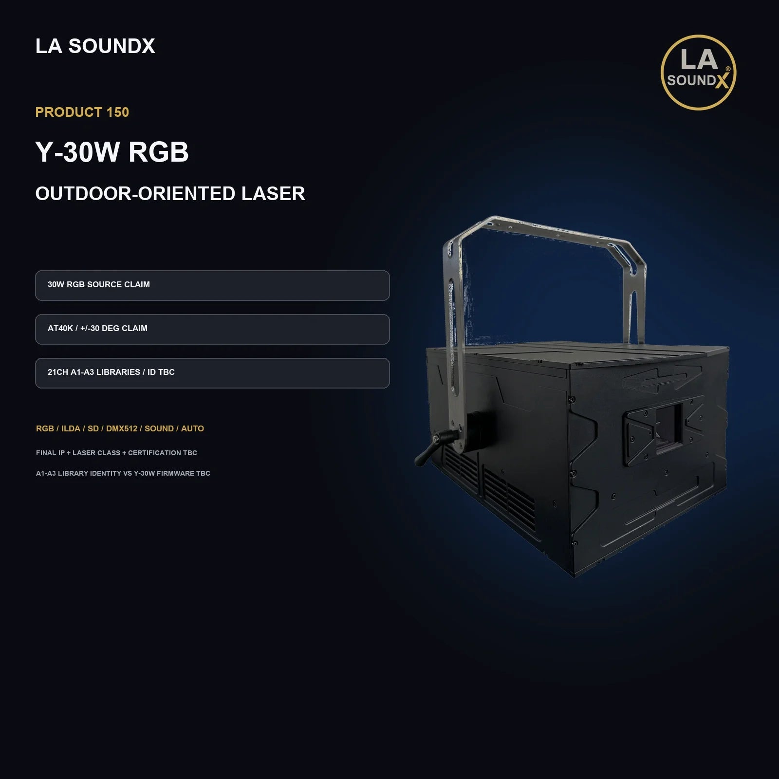 LA SOUNDX Y 30W RGB Laser Light product image 02 delivery 150