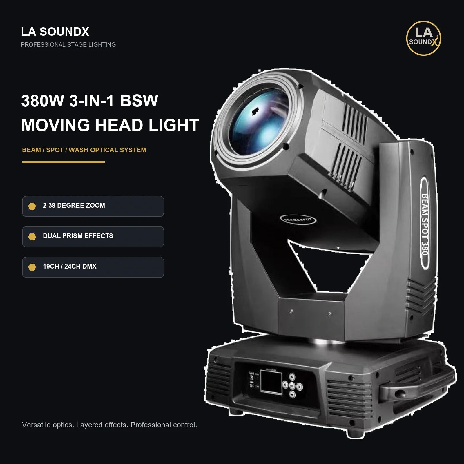 LA SOUNDX 380W 3-in-1 BSW Moving Head Light product image 02 delivery 009