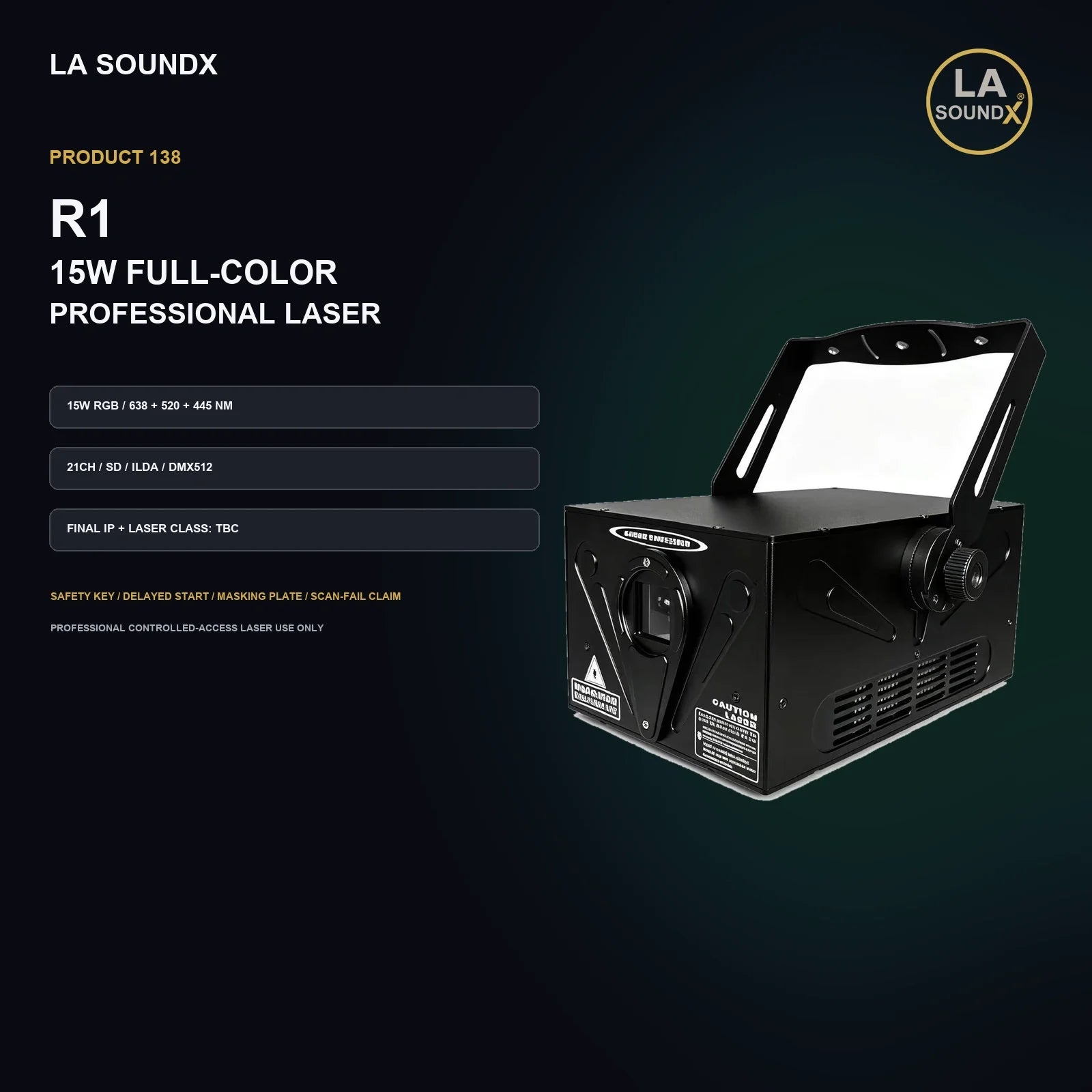 LA SOUNDX R1 15W Full Color Professional Laser product image 02 delivery 138