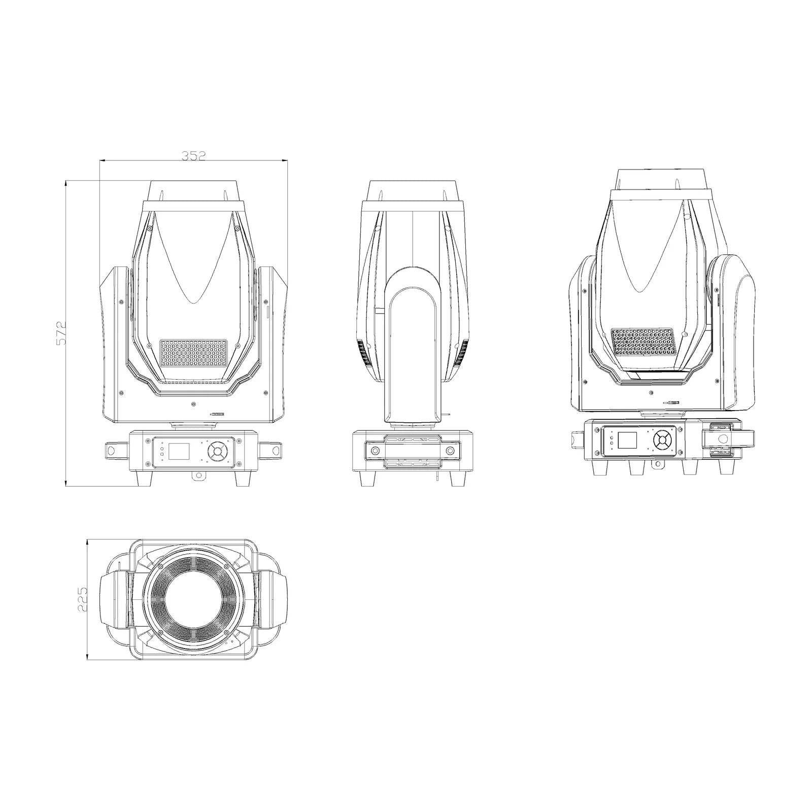 LA SOUNDX BSW300 300W LED Spot Beam Wash Moving Head product image 06 delivery 092