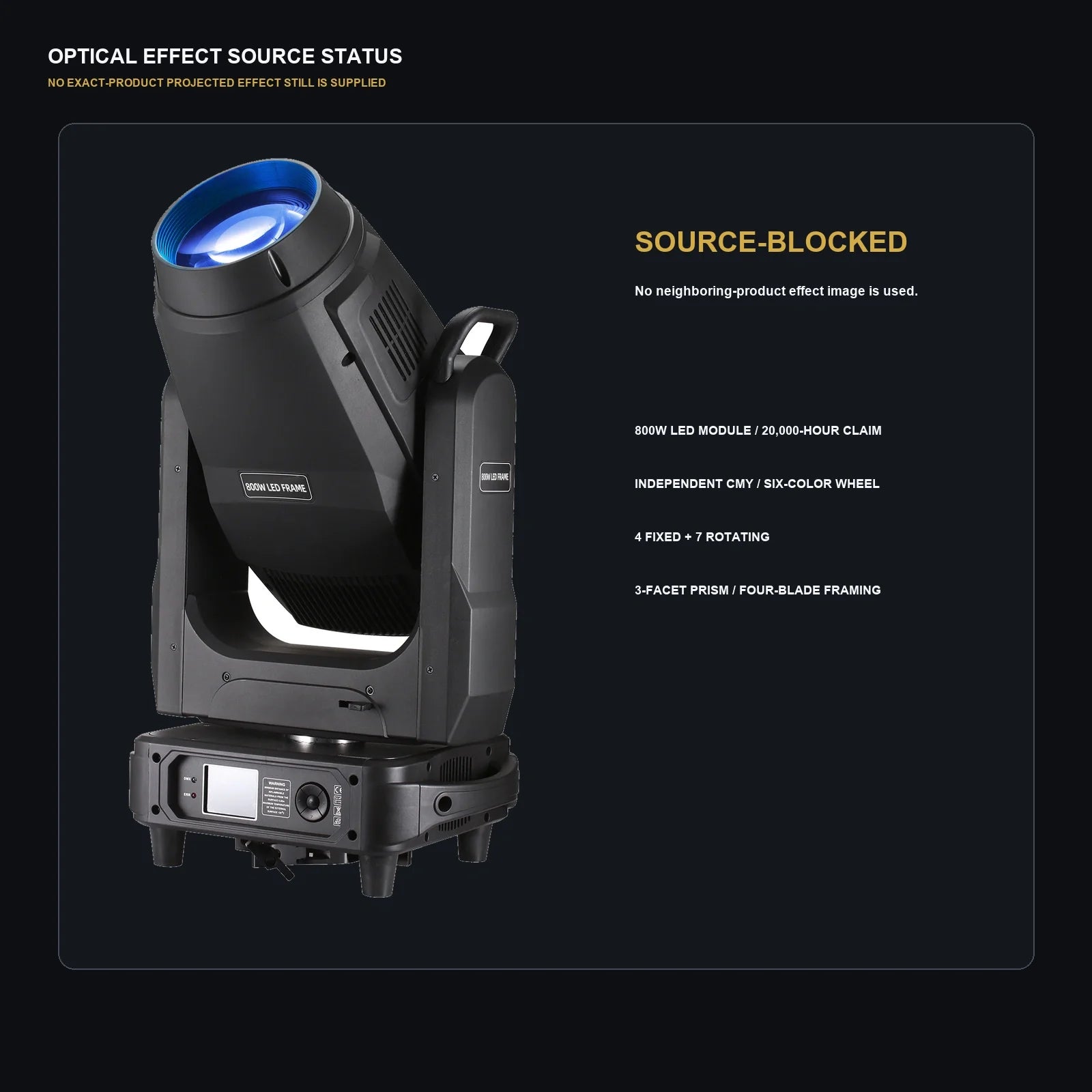 LA SOUNDX 800W LED Framing Profile Moving Head product image 08 delivery 168