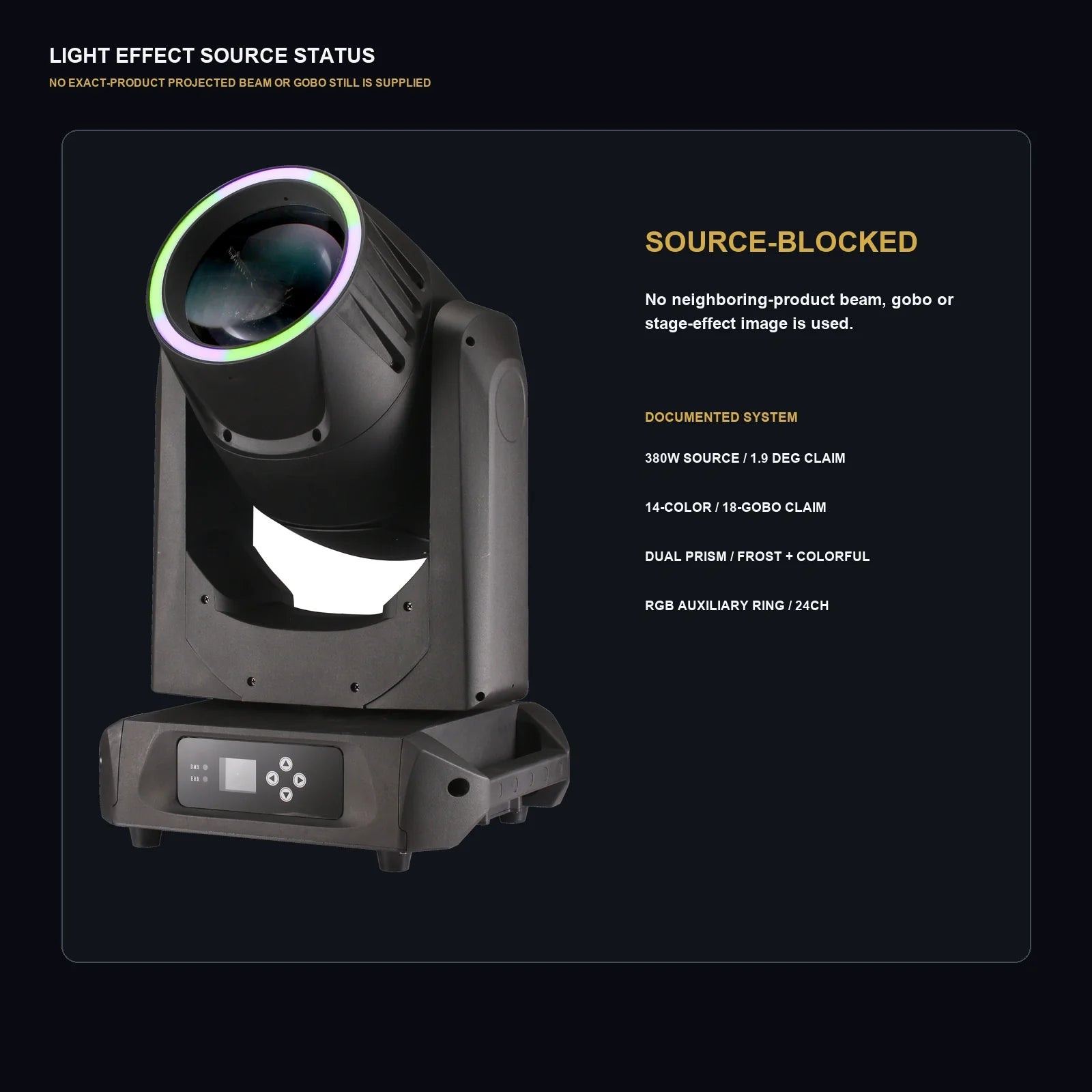 LA SOUNDX 380W IP55 Beam Moving Head with RGB Ring product image 09 delivery 162