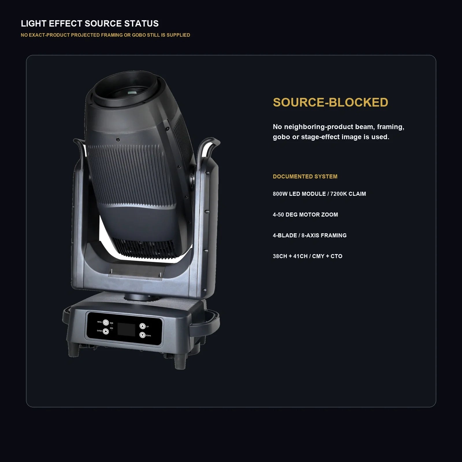 LA SOUNDX 1000W IP66 LED Framing Profile Moving Head product image 06 delivery 165