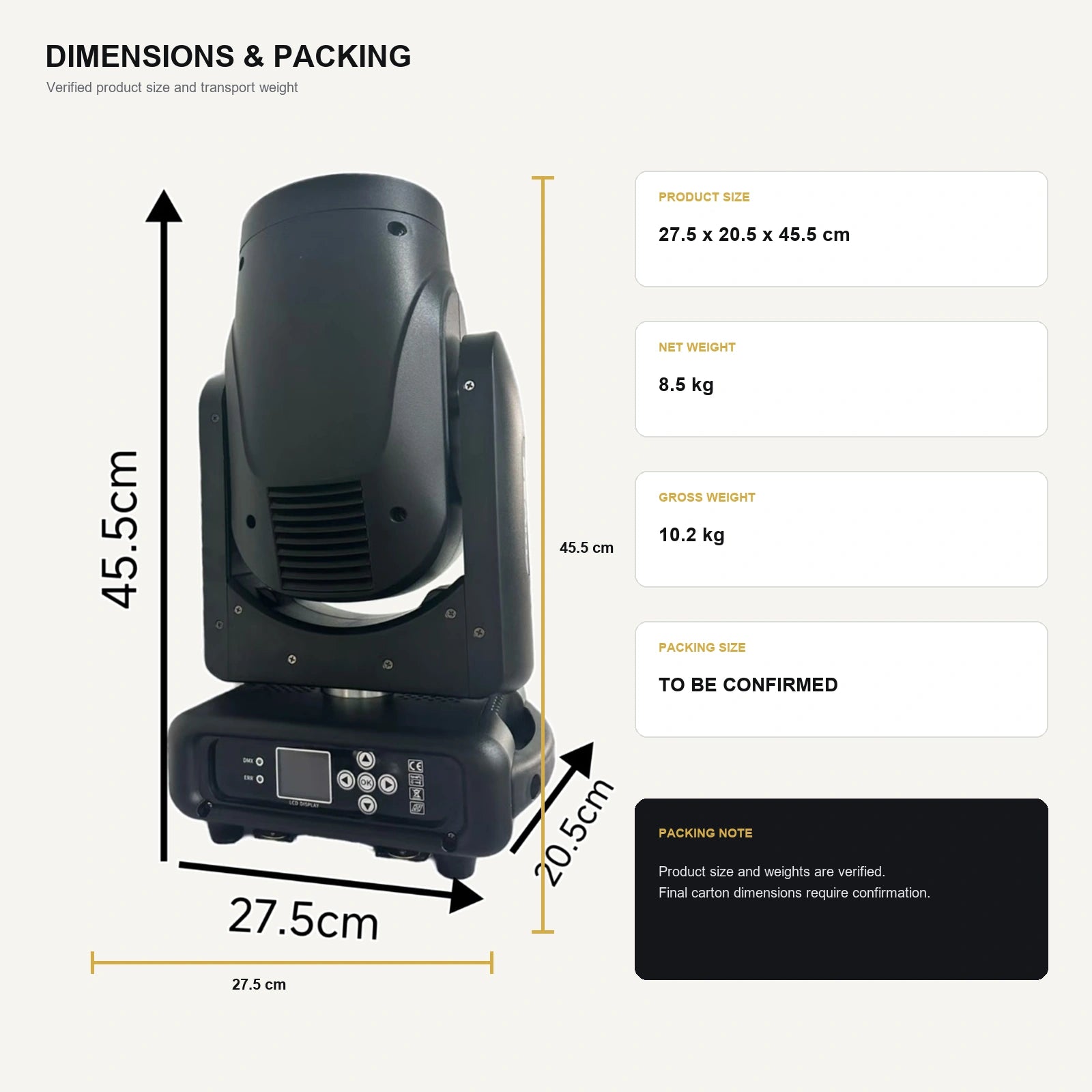 Mini 295W Moving Head Beam + LED Ring