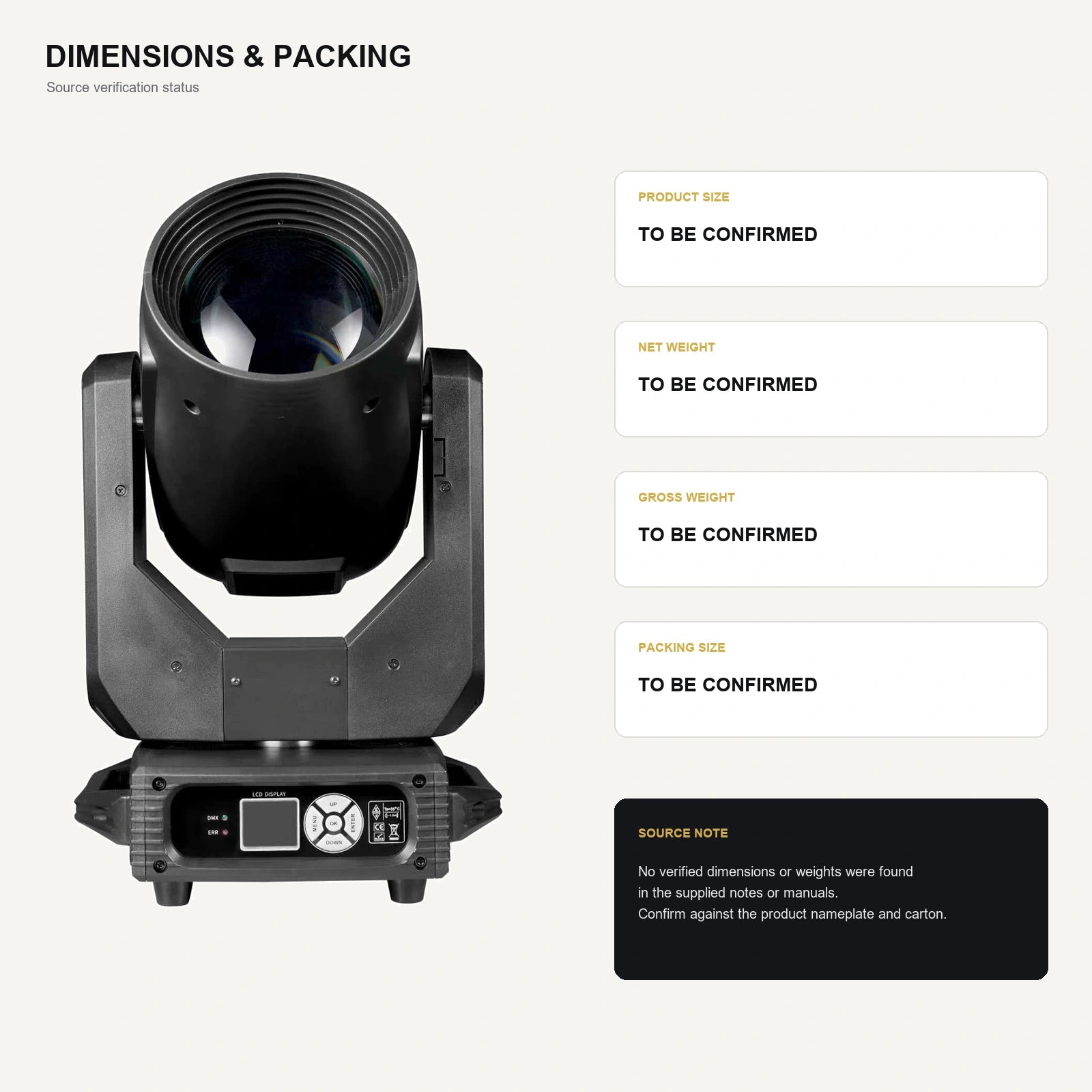 Phoenix TM300 295W Beam Moving Head Light