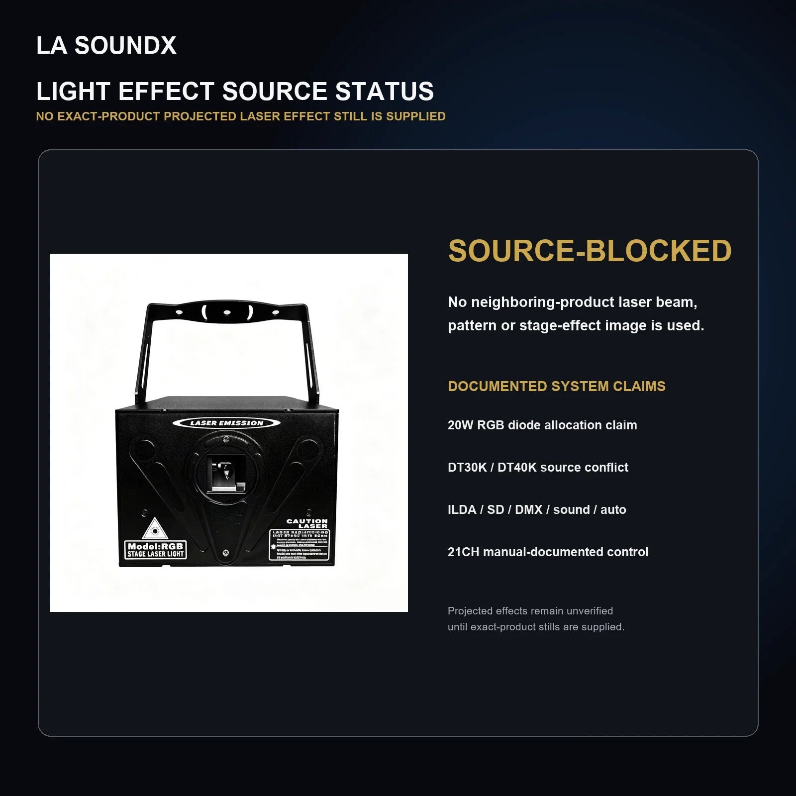 LA SOUNDX R1 20W Full Color Laser product image 08 delivery 140