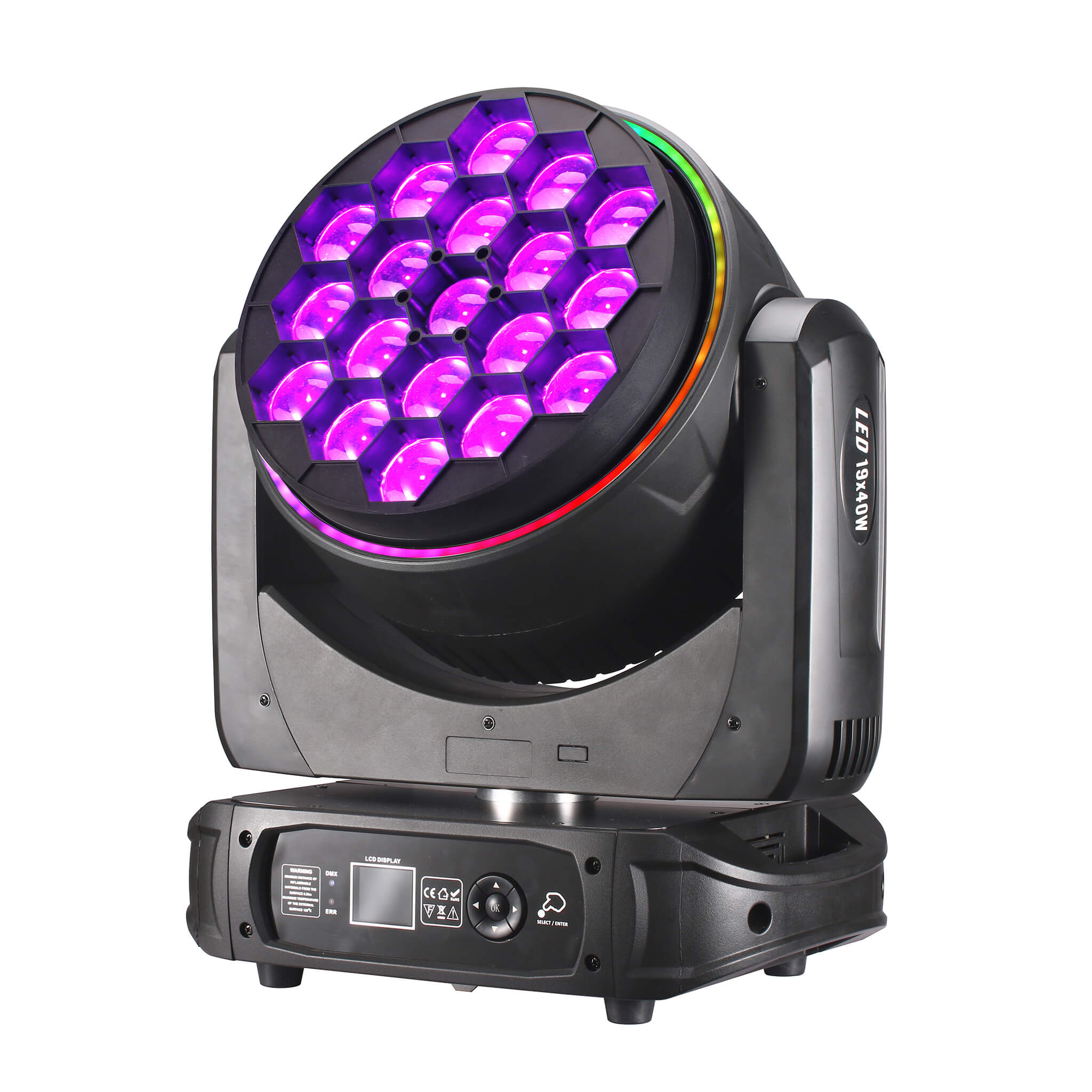 19x40W LED  Endless Color Mixing Dot Control Focus Dyeing Stage Light