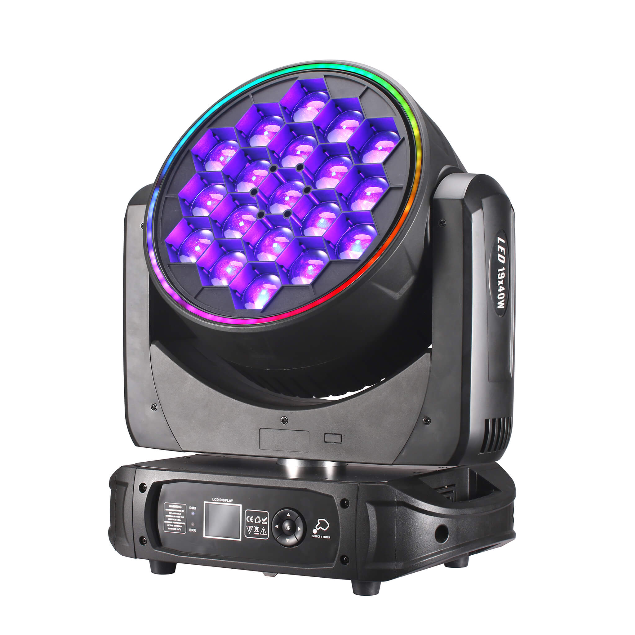 19x40W LED Endless Color Mixing Dot Control Focus Dyeing Stage Light