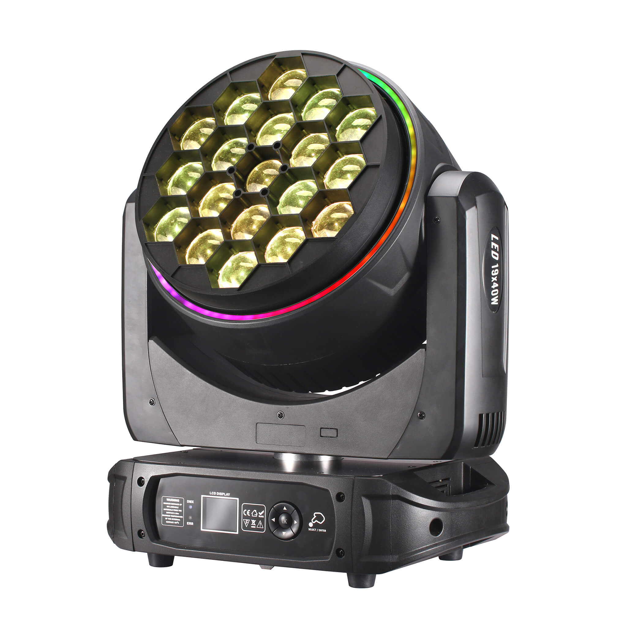 19x40W LED Endless Color Mixing Dot Control Focus Dyeing Stage Light