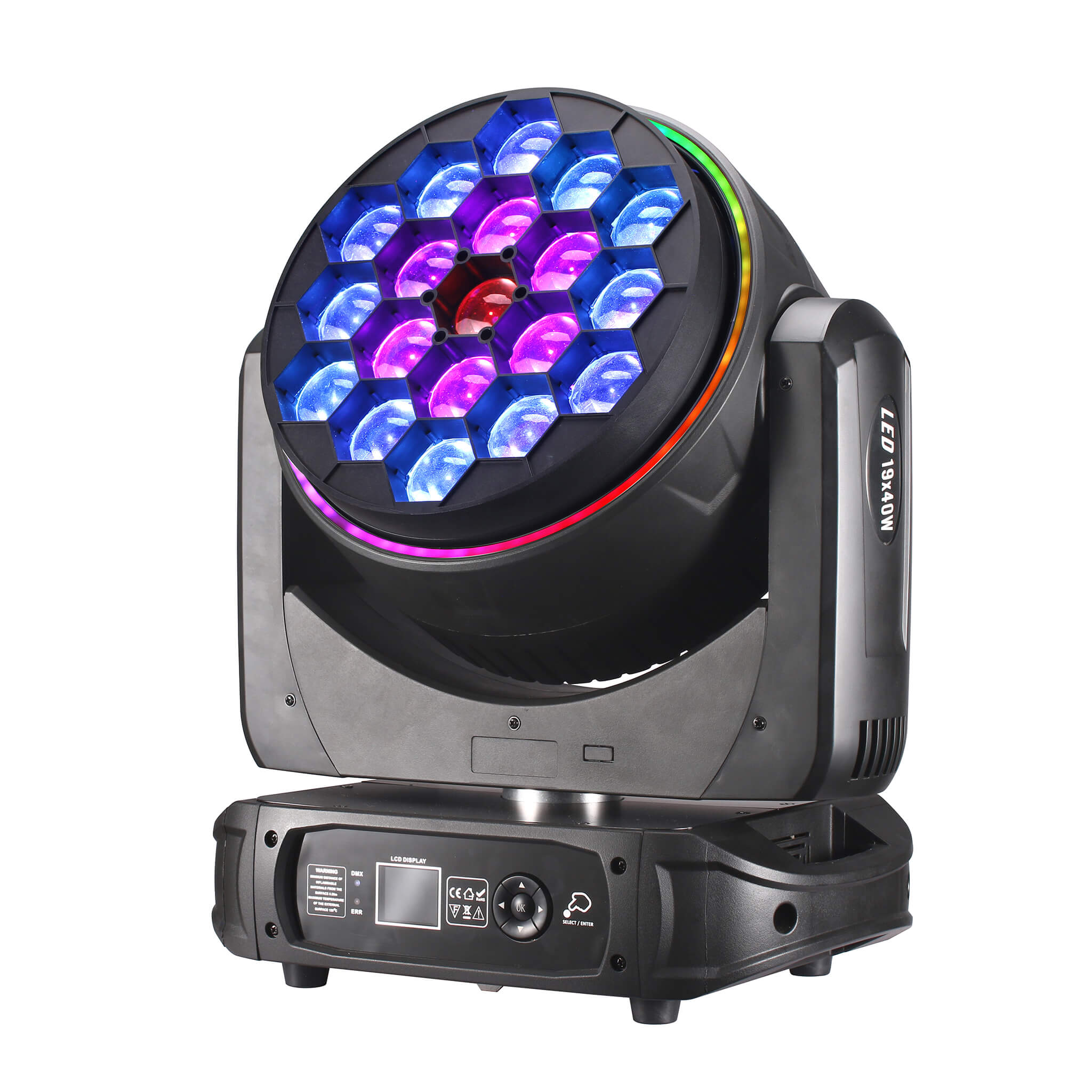 19x40W LED Endless Color Mixing Dot Control Focus Dyeing Stage Light