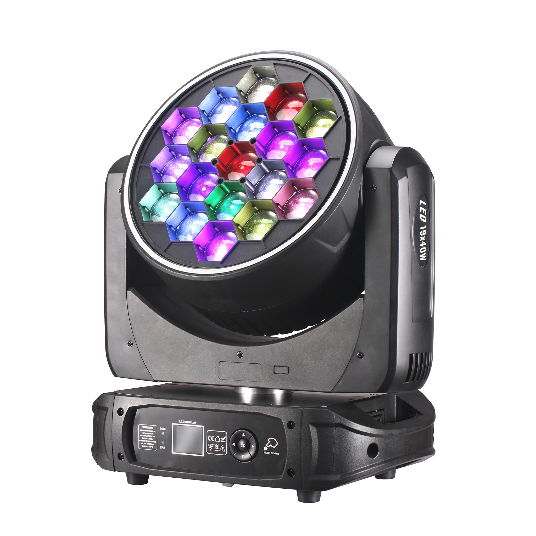 19x40W LED Endless Color Mixing Dot Control Focus Dyeing Stage Light