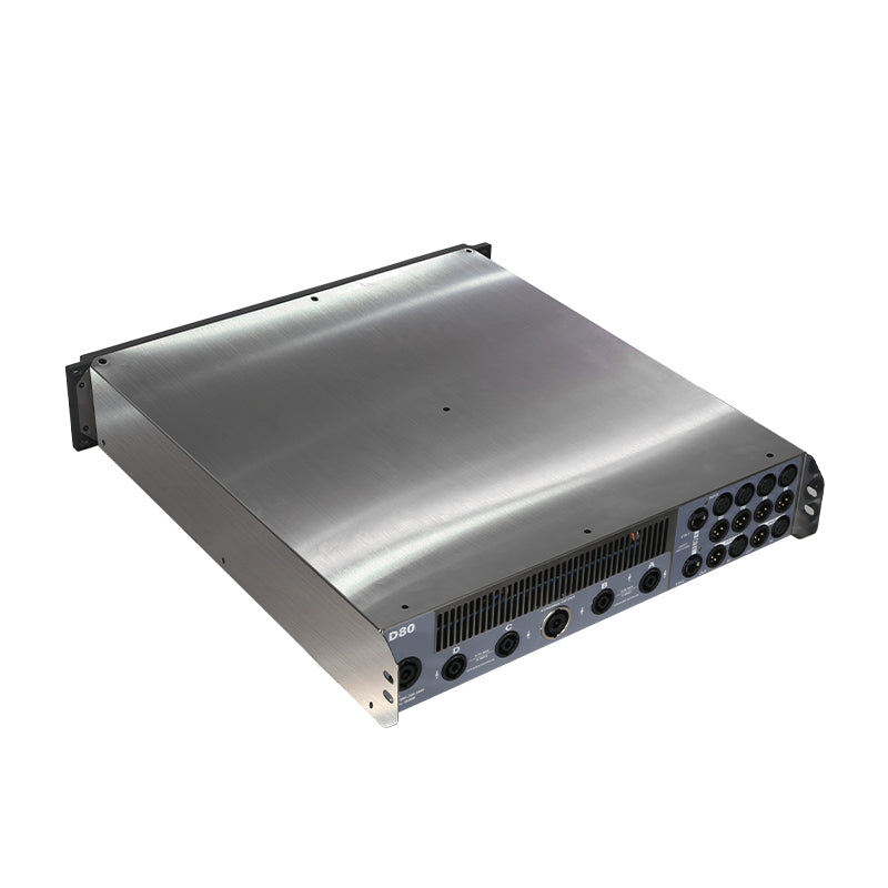 D80 amplifier High power four channel amplifier