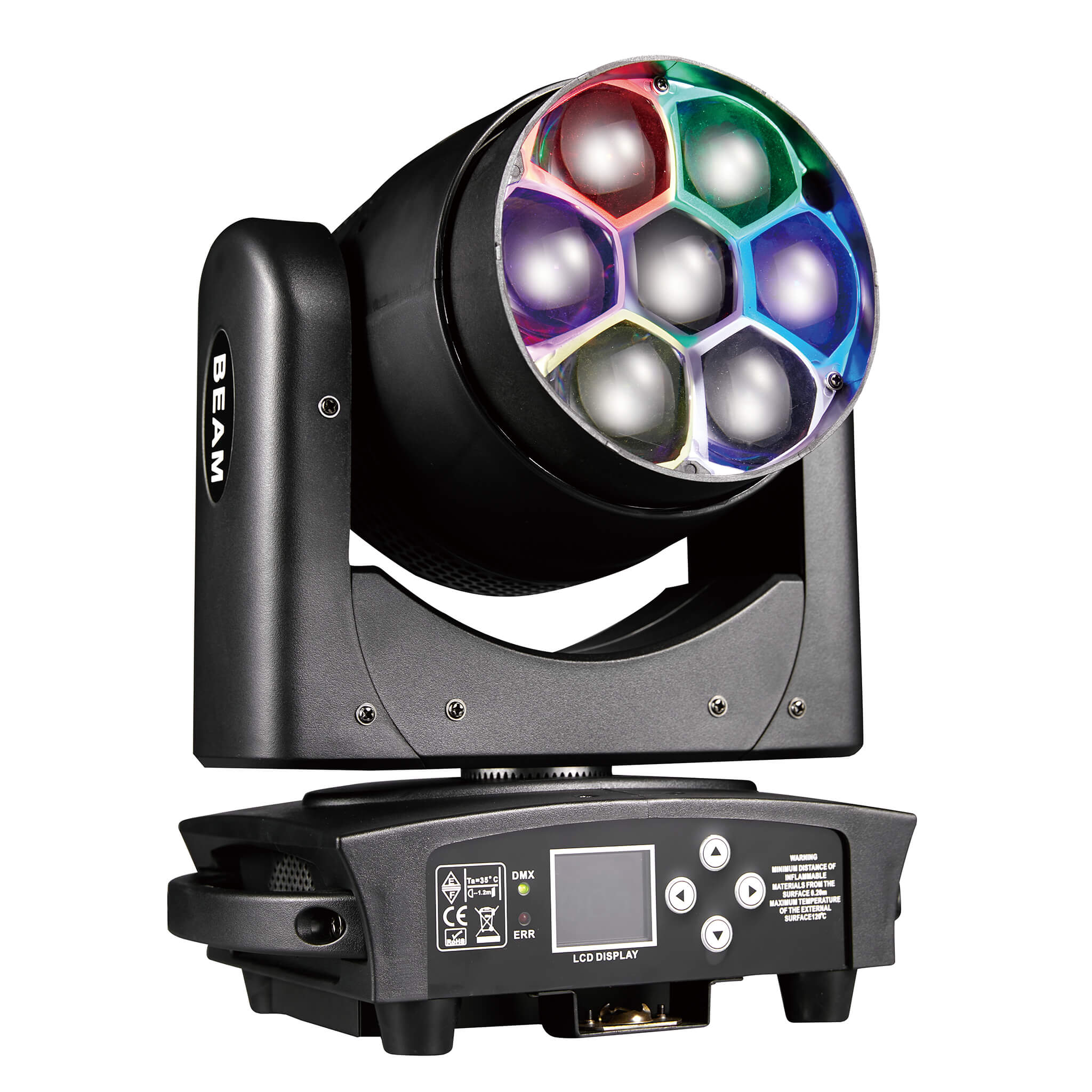 7X25W moving head dyeing flashing rotating point control circle control focus stage lighting