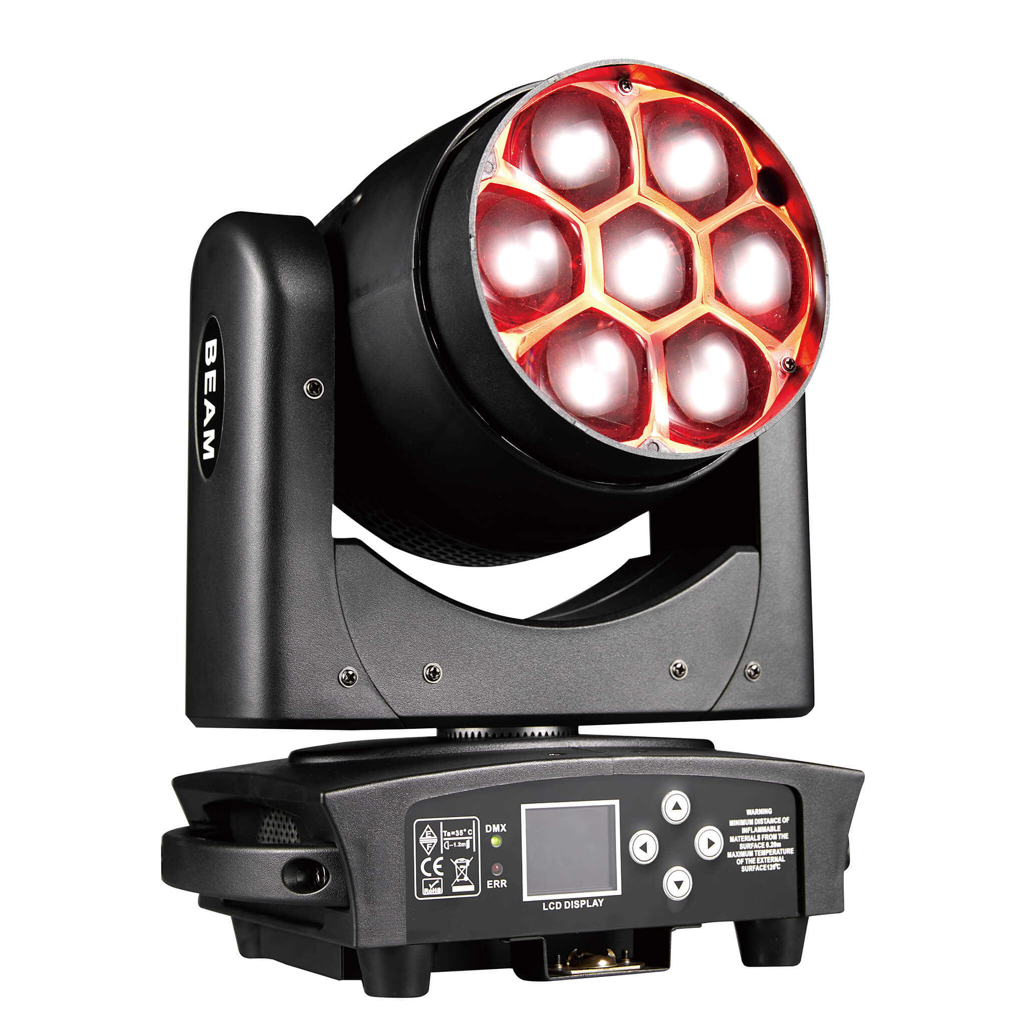 7X25W moving head dyeing flashing rotating point control circle control focus stage lighting