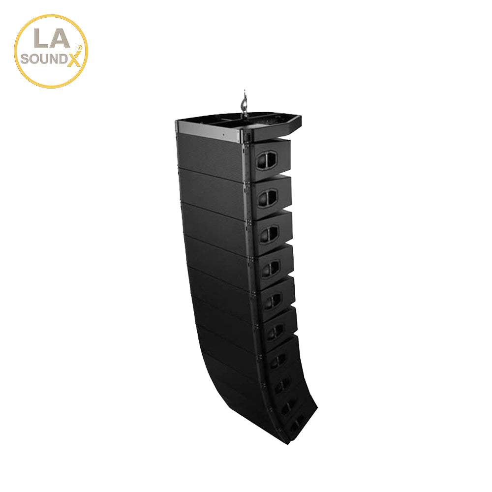 LA SOUNDX J212W Dual 12-Inch 3-Way Line Array Speaker, 143 dB Max SPL, 120° Wide Coverage for Concert Touring