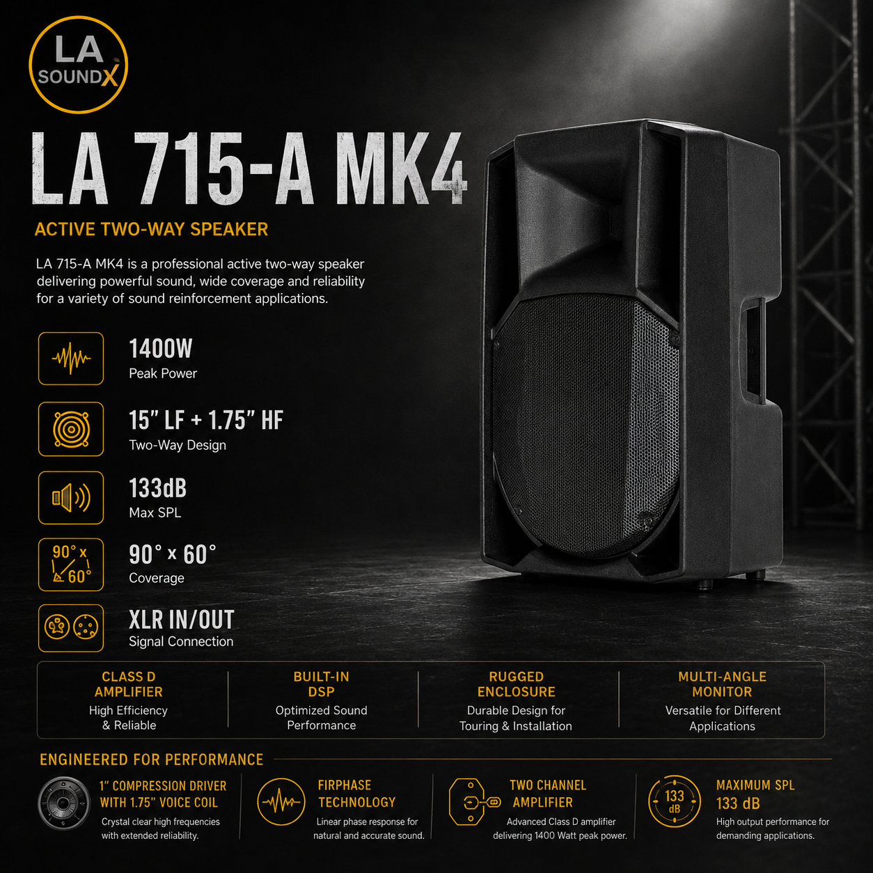 LA 715-A MK4 ACTIVE TWO-WAY SPEAKER