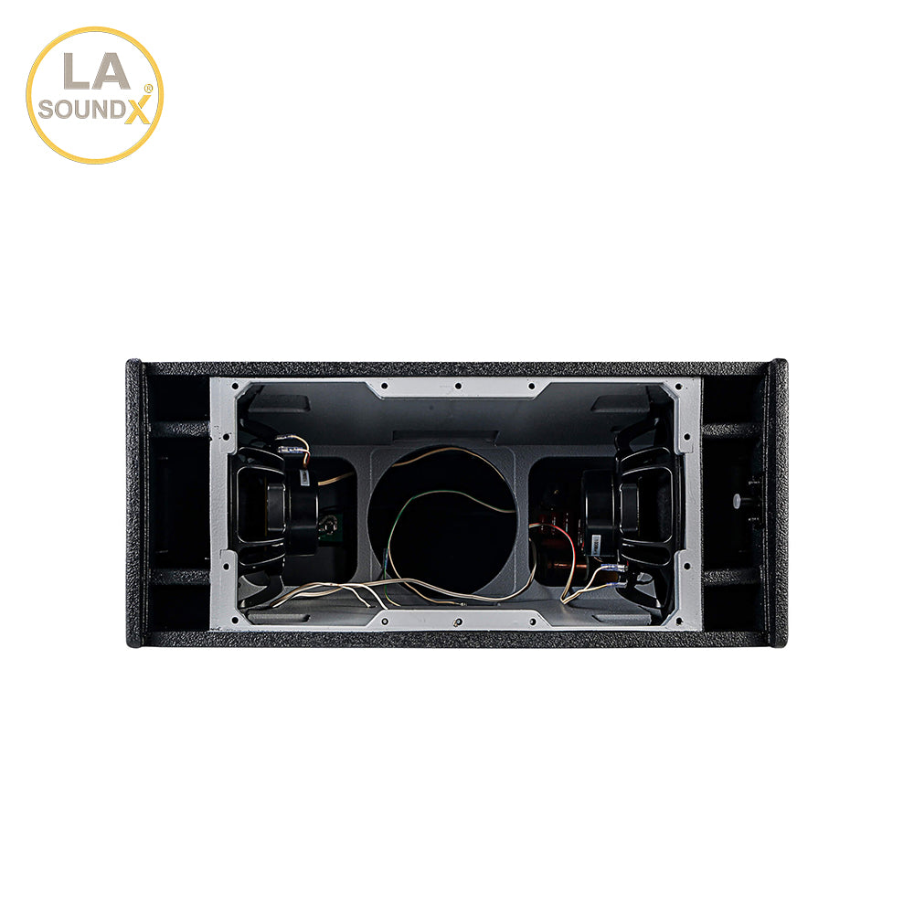 LA SOUNDX V210PF Dual 10-Inch 3-Way Passive Point Source Loudspeaker 140dB Max SPL 75° Coverage for Professional PA Audio
