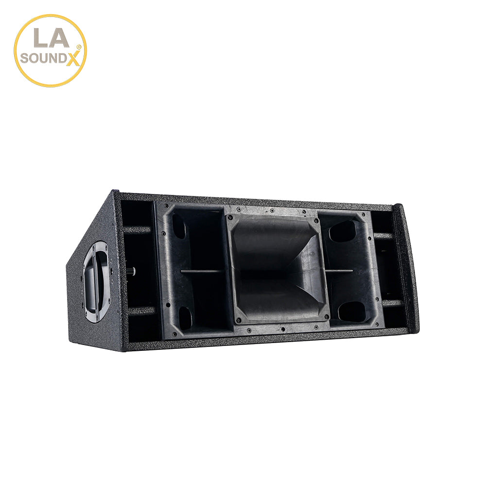 LA SOUNDX V210PF Active Dual 10-Inch 3-Way Powered Point Source Loudspeaker 75° Coverage for Touring & Installed PA Audio