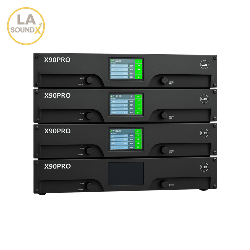 X90 PRO High-power 2 RU amplifier with DSP, 4-channel
