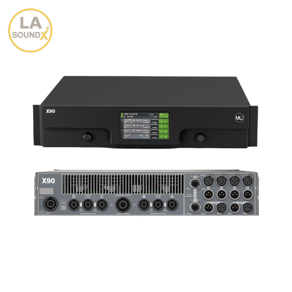 X90 High-power 2 RU amplifier with DSP, 4-channel