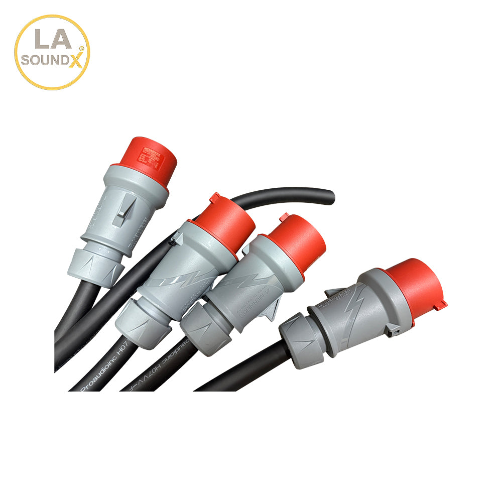 2 RU mains power distributor & loudspeaker connector panel