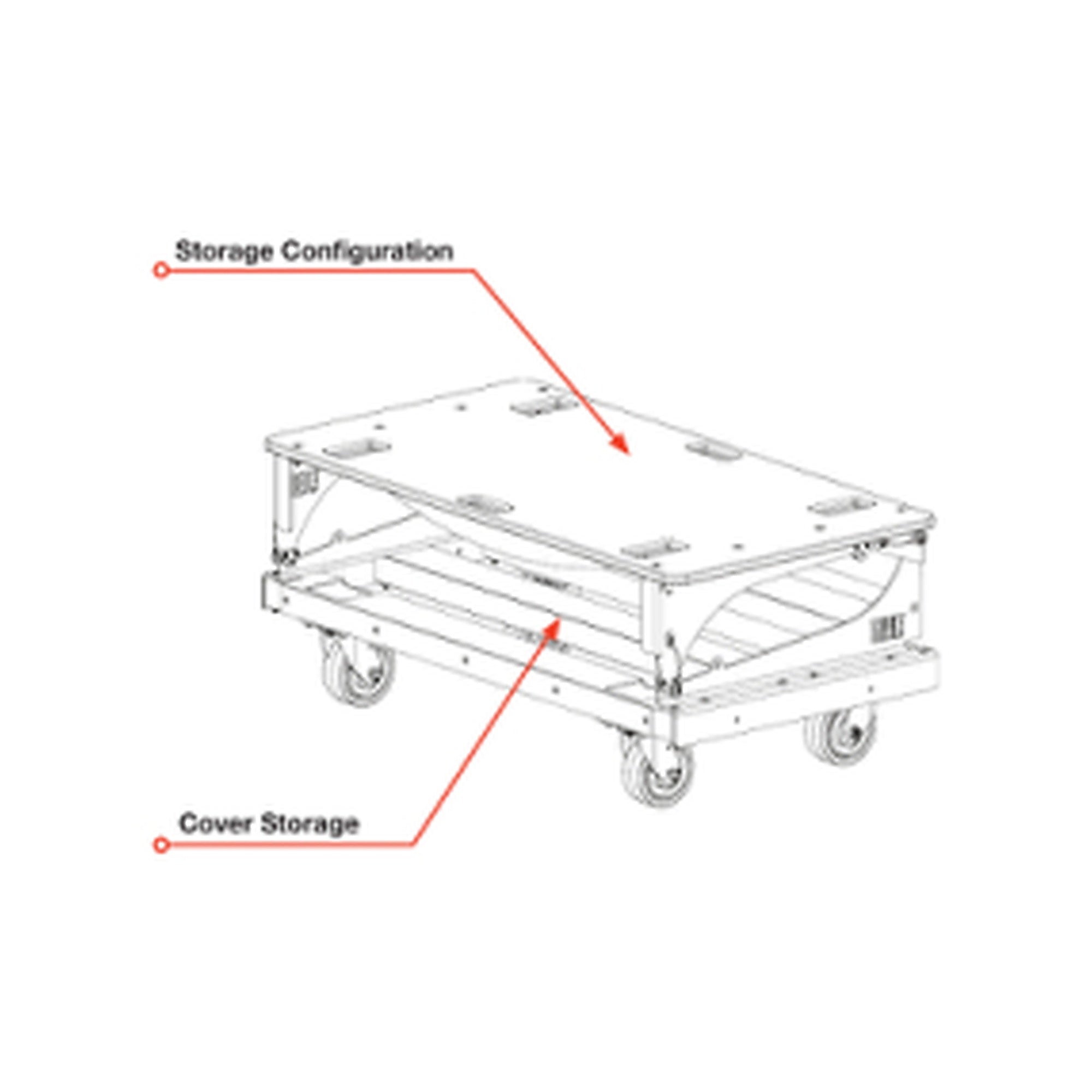 A12Larger Images - Vertical transport cart for (4) A12 enclosures product image