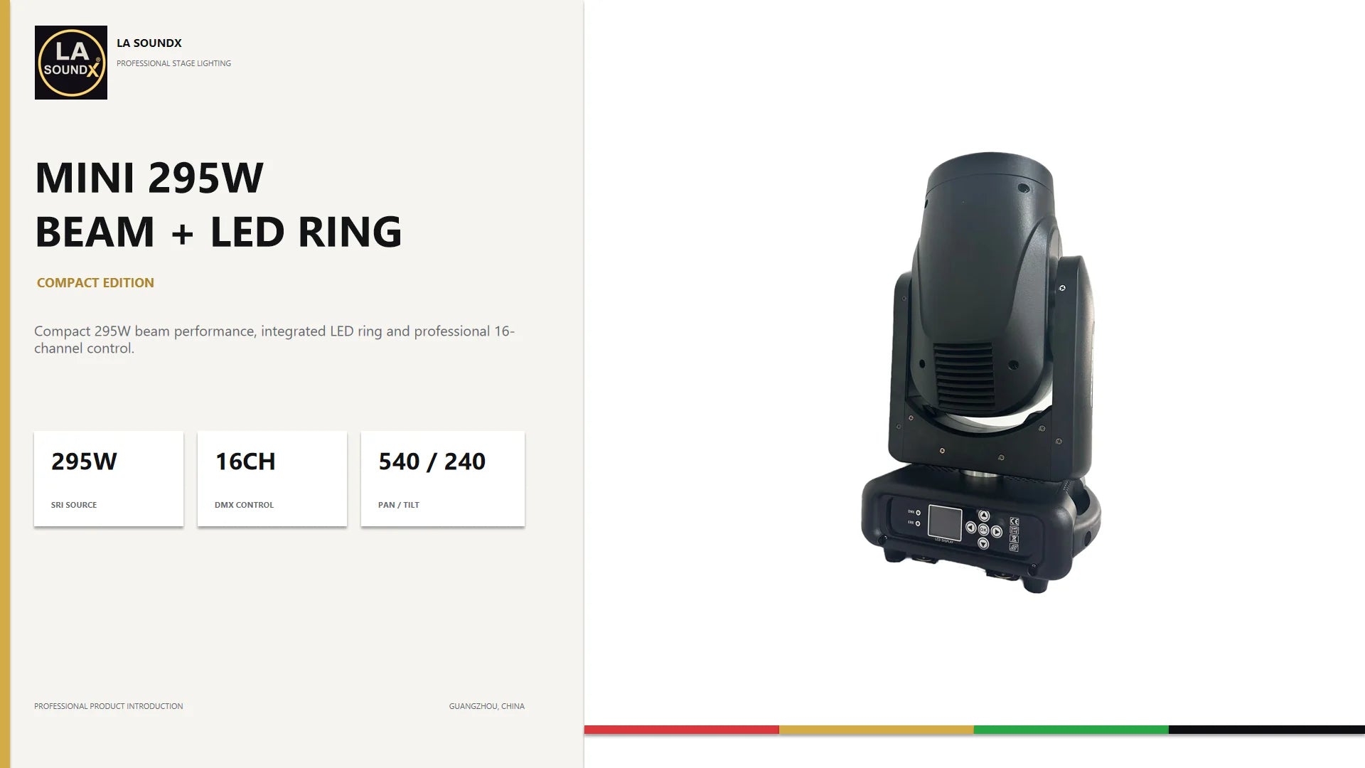 Mini 295W Moving Head Beam + LED Ring