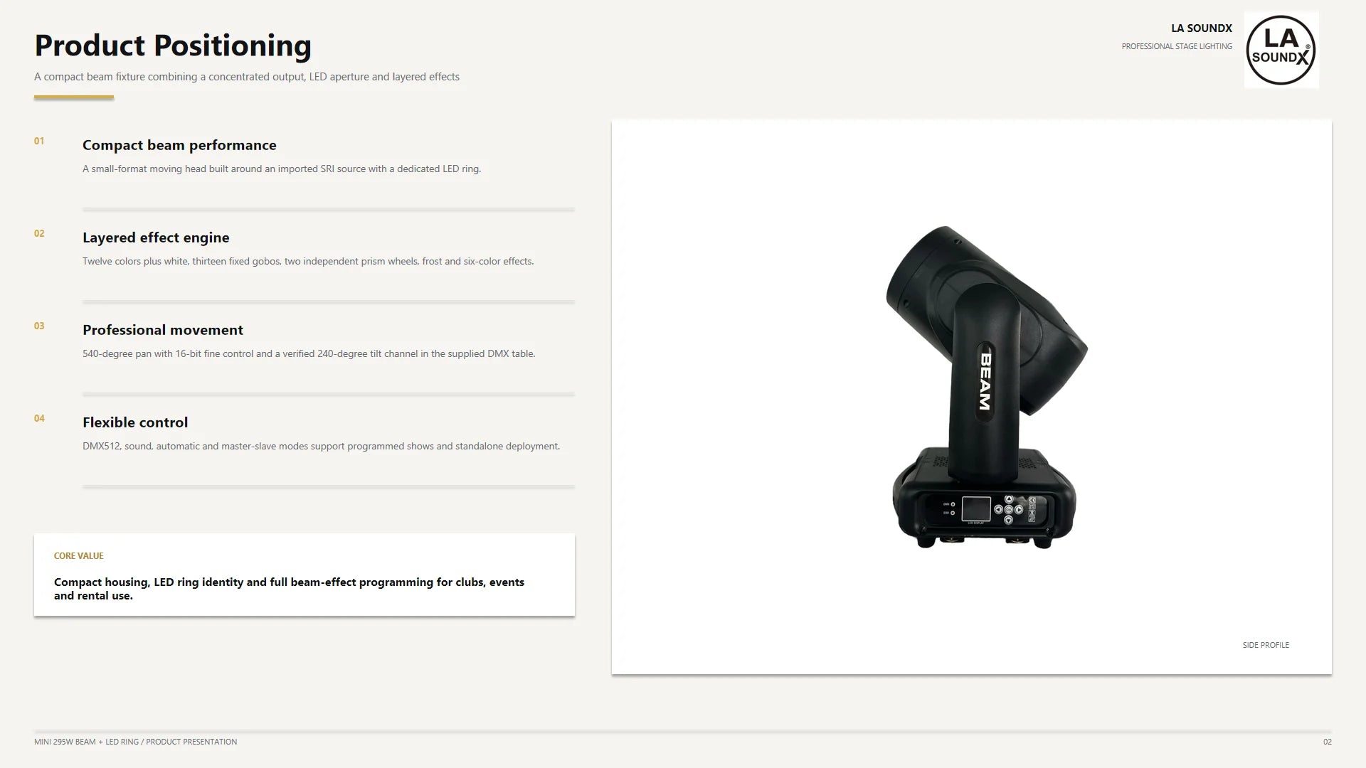 Mini 295W Moving Head Beam + LED Ring