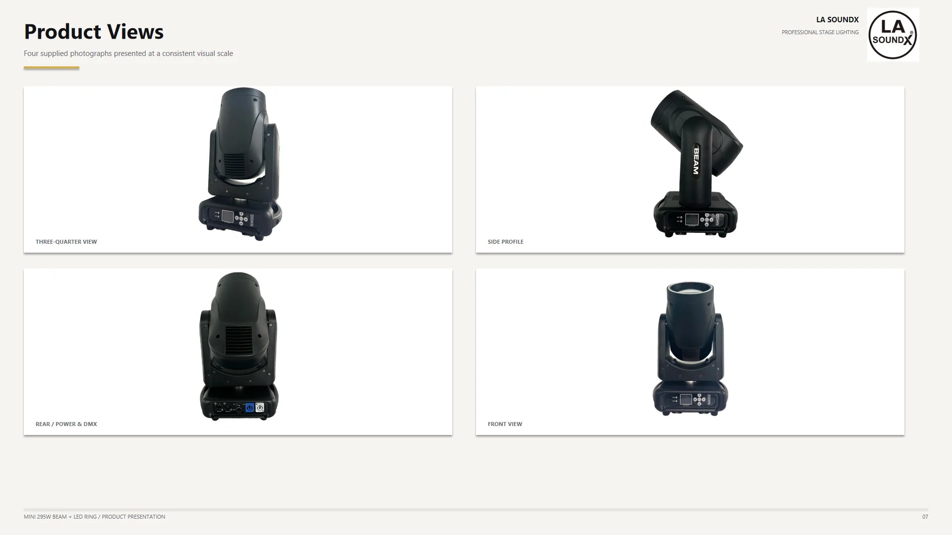 Mini 295W Moving Head Beam + LED Ring
