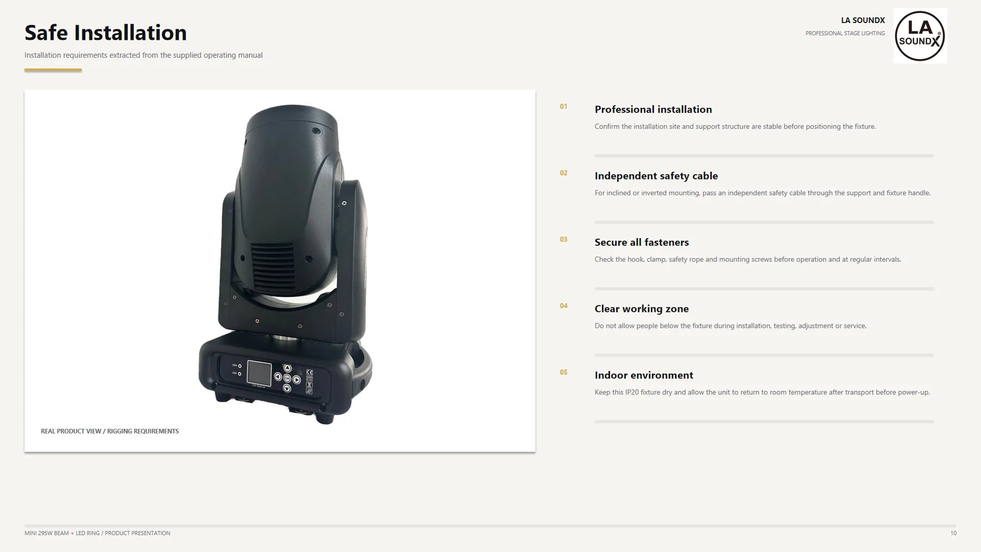 Mini 295W Moving Head Beam + LED Ring