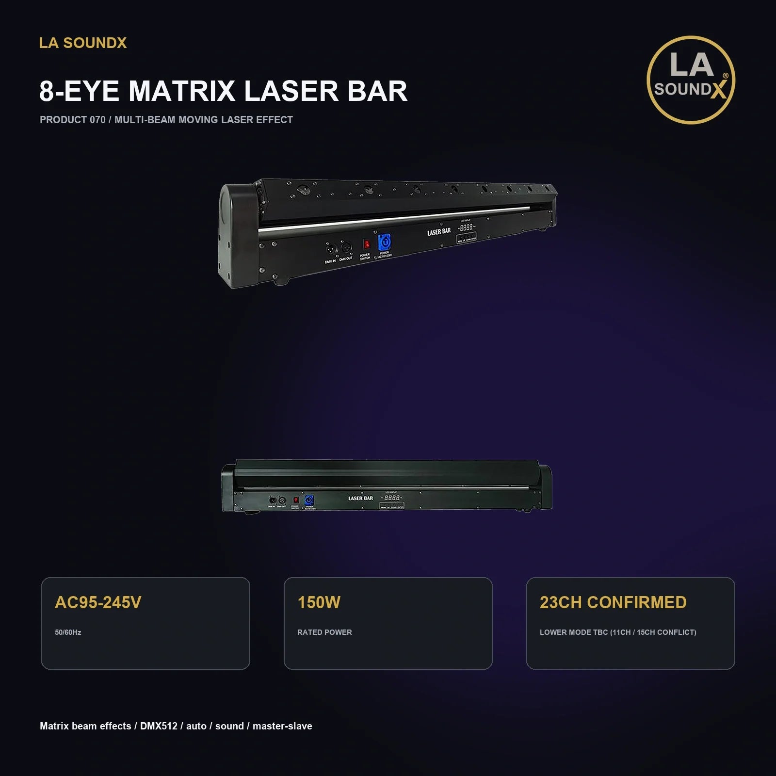 LA SOUNDX 8 Eye Matrix Laser Bar product image 02 delivery 070