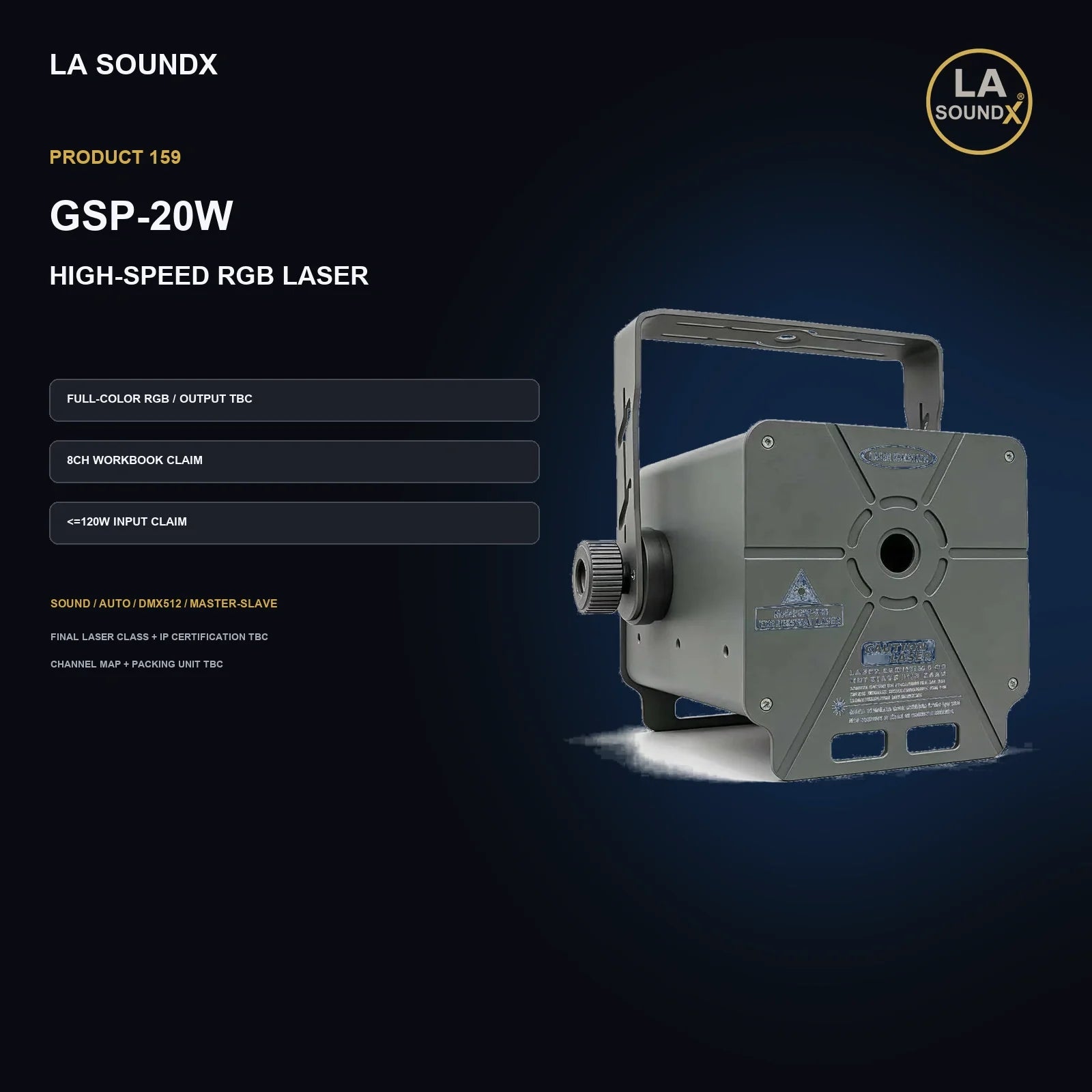 LA SOUNDX GSP 20W High Speed RGB Laser product image 02 delivery 159