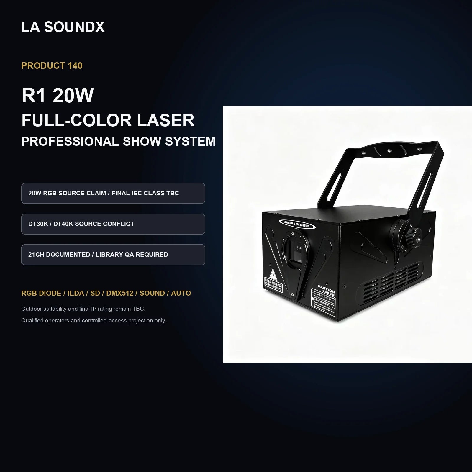 LA SOUNDX R1 20W Full Color Laser product image 02 delivery 140