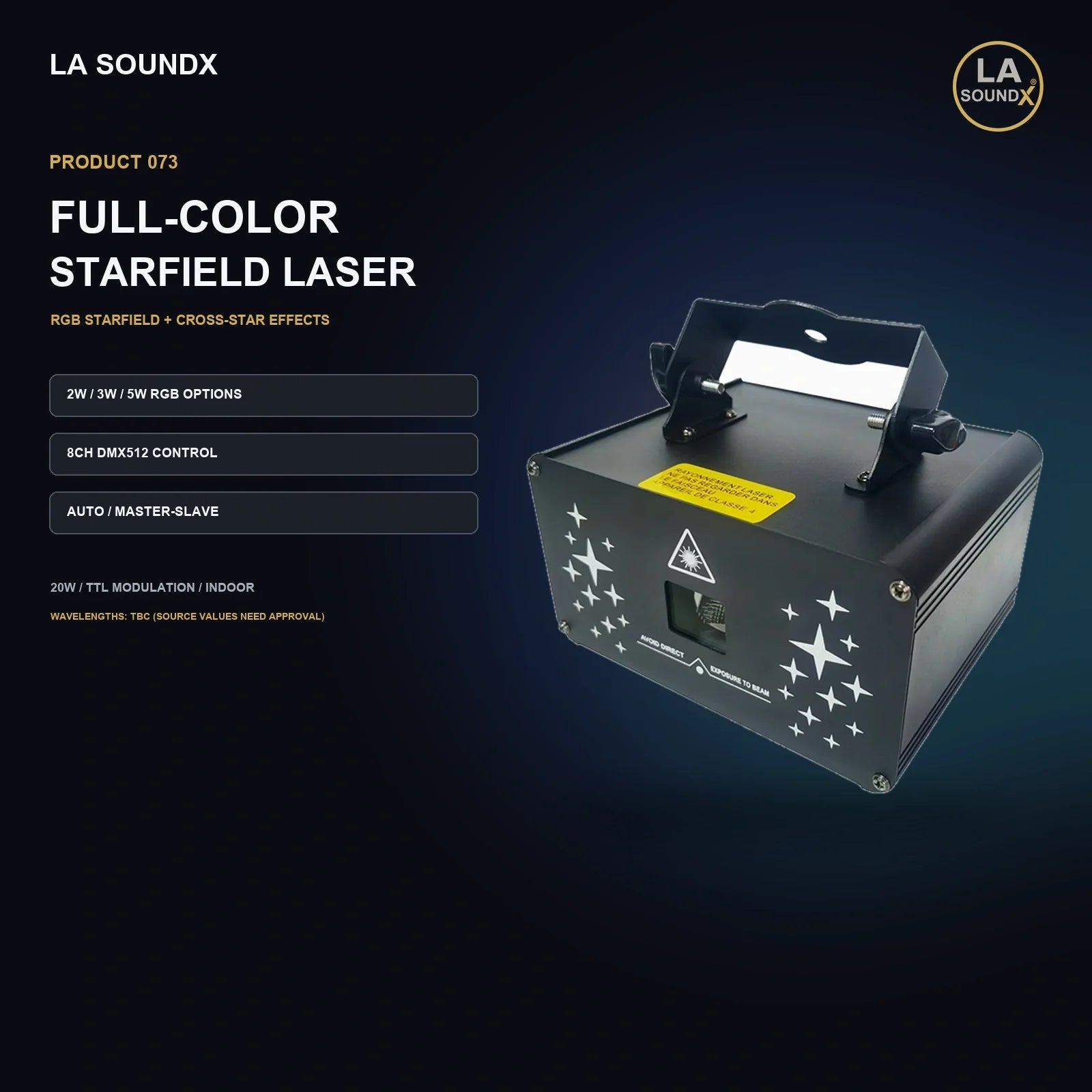 LA SOUNDX Full Color Starfield Laser Light product image 02 delivery 073