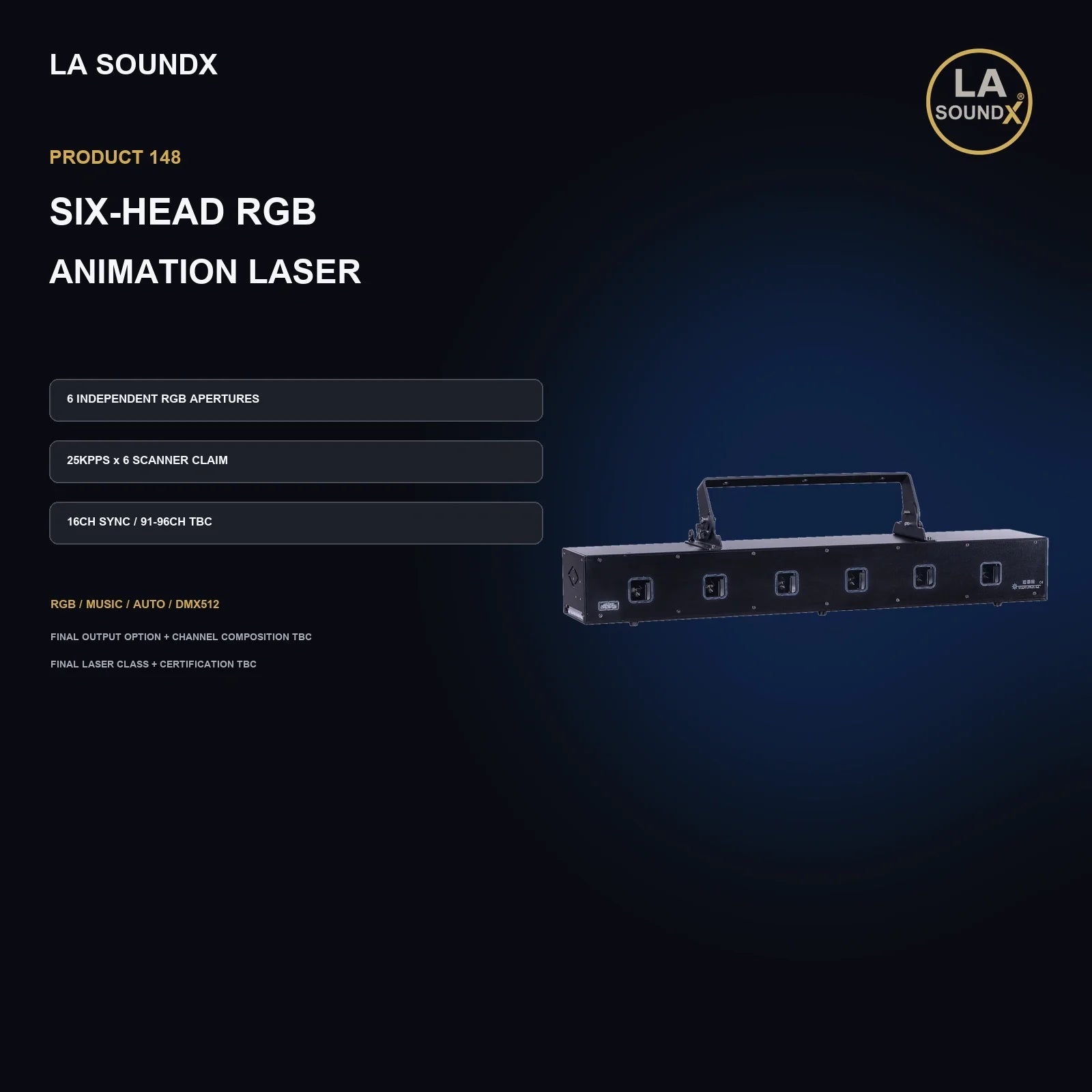 LA SOUNDX Six Head Full Color Animation Laser product image 02 delivery 148