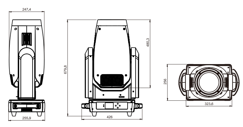 LA SOUNDX BSW800 800W LED CMY CTO 3 in 1 Moving Head product image 08 delivery 135