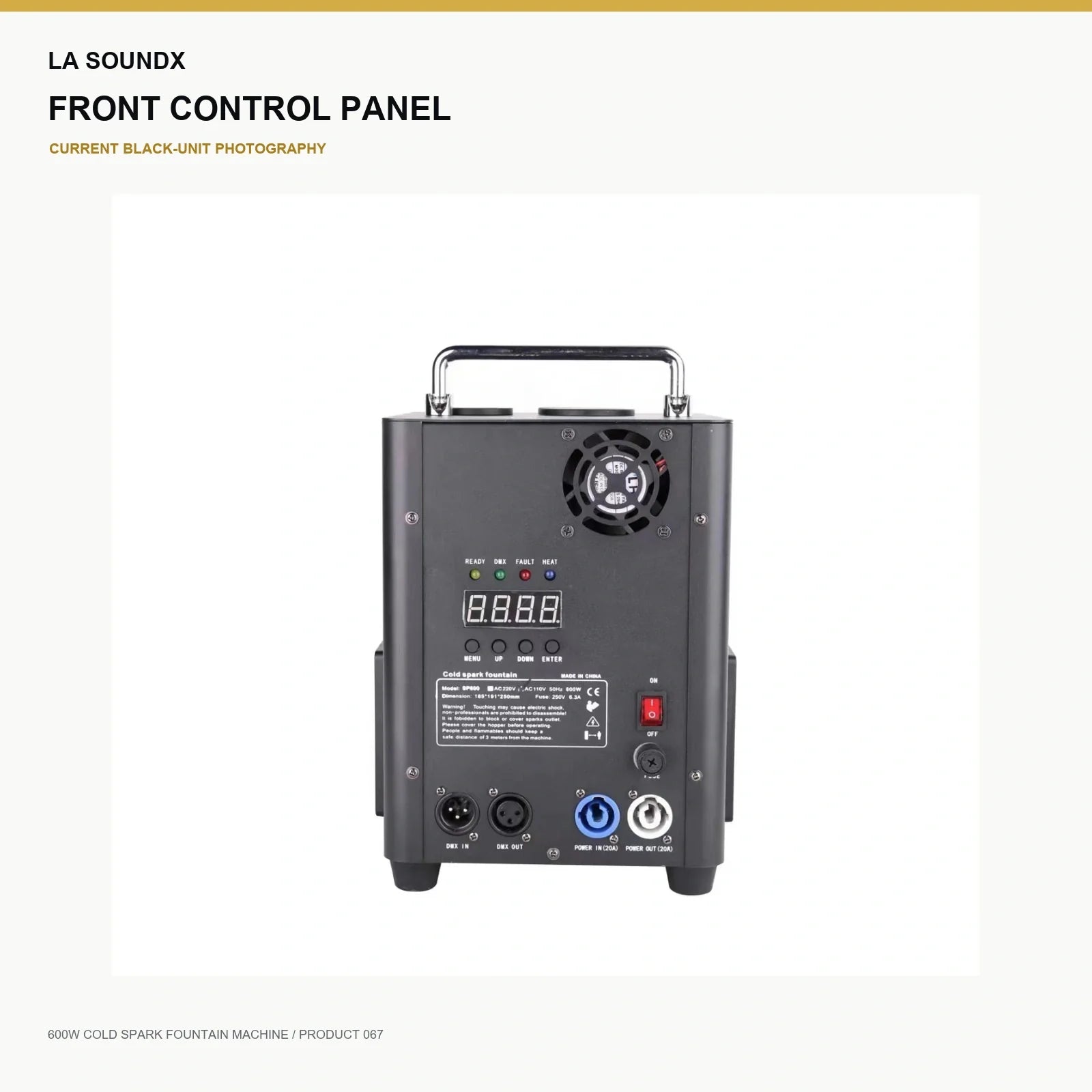 LA SOUNDX 600W Cold Spark Fountain Machine product image 06 delivery 067