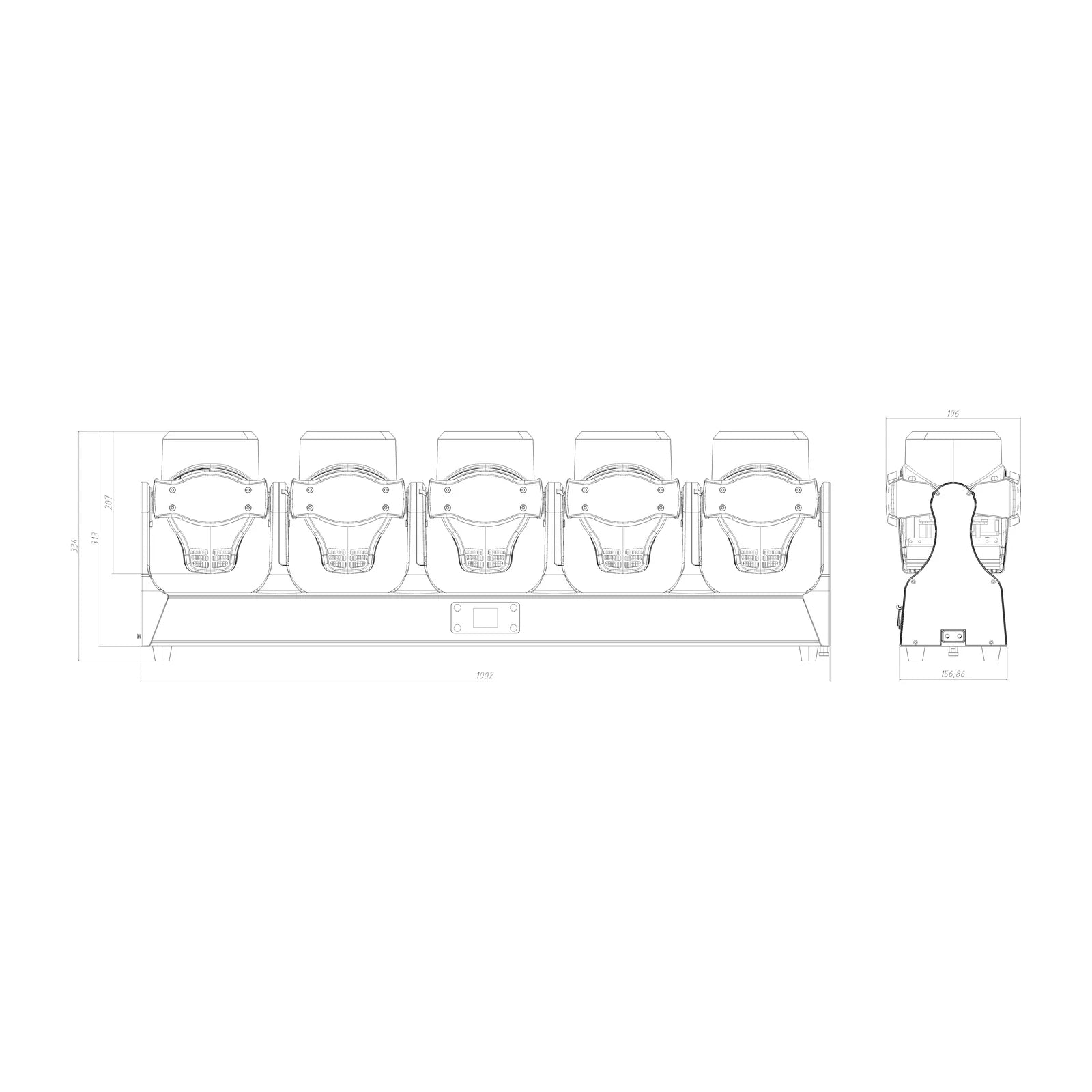 LA SOUNDX TB5 5 x 120W RGBL Moving Tornado Bar product image 06 delivery 096