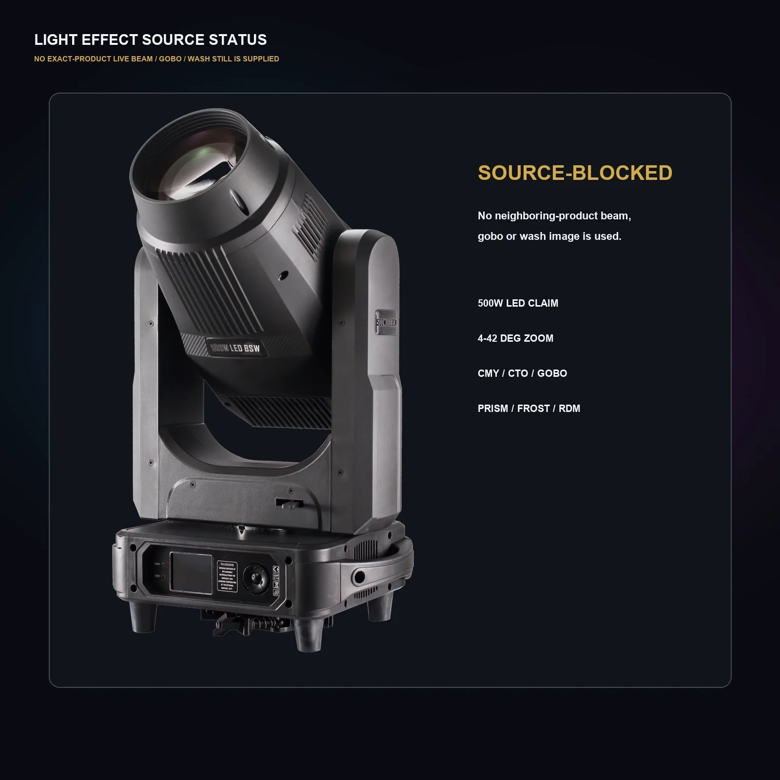 LA SOUNDX 500W LED BSW 3 in 1 Moving Head product image 08 delivery 164