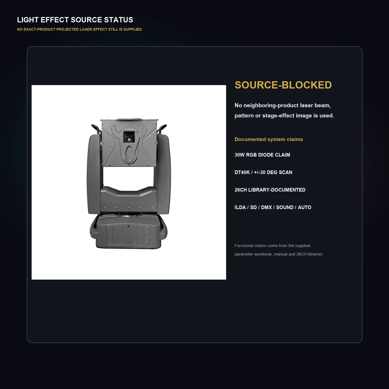 LA SOUNDX M3 30W RGB Moving Head Laser Light product image 08 delivery 157