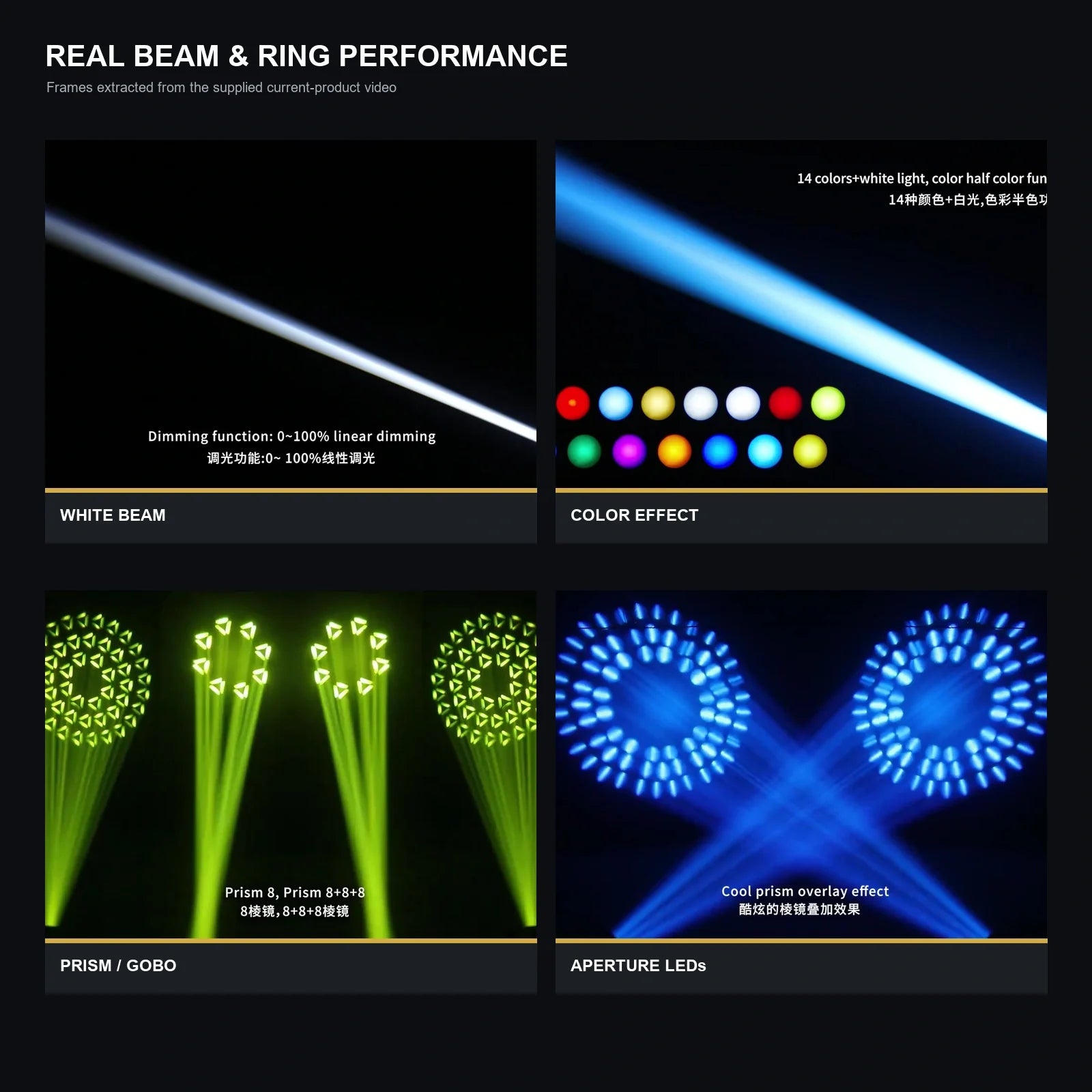 LA SOUNDX LED300W Module Beam Moving Head with RGB Aperture product image 07 delivery 013