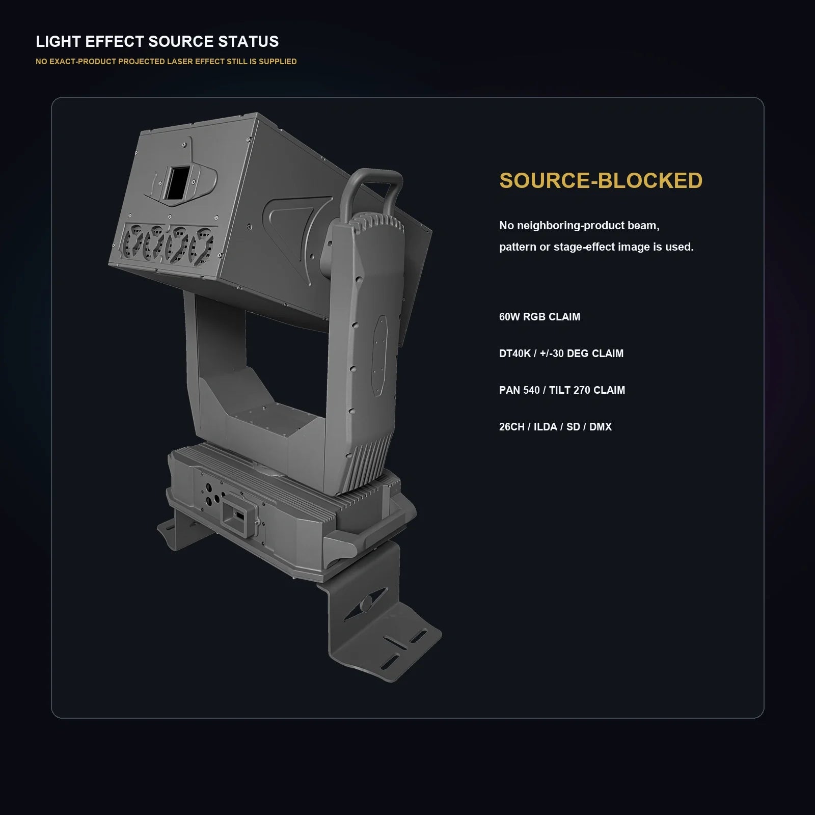 LA SOUNDX M1 60W RGB Moving Head Laser Light product image 07 delivery 158