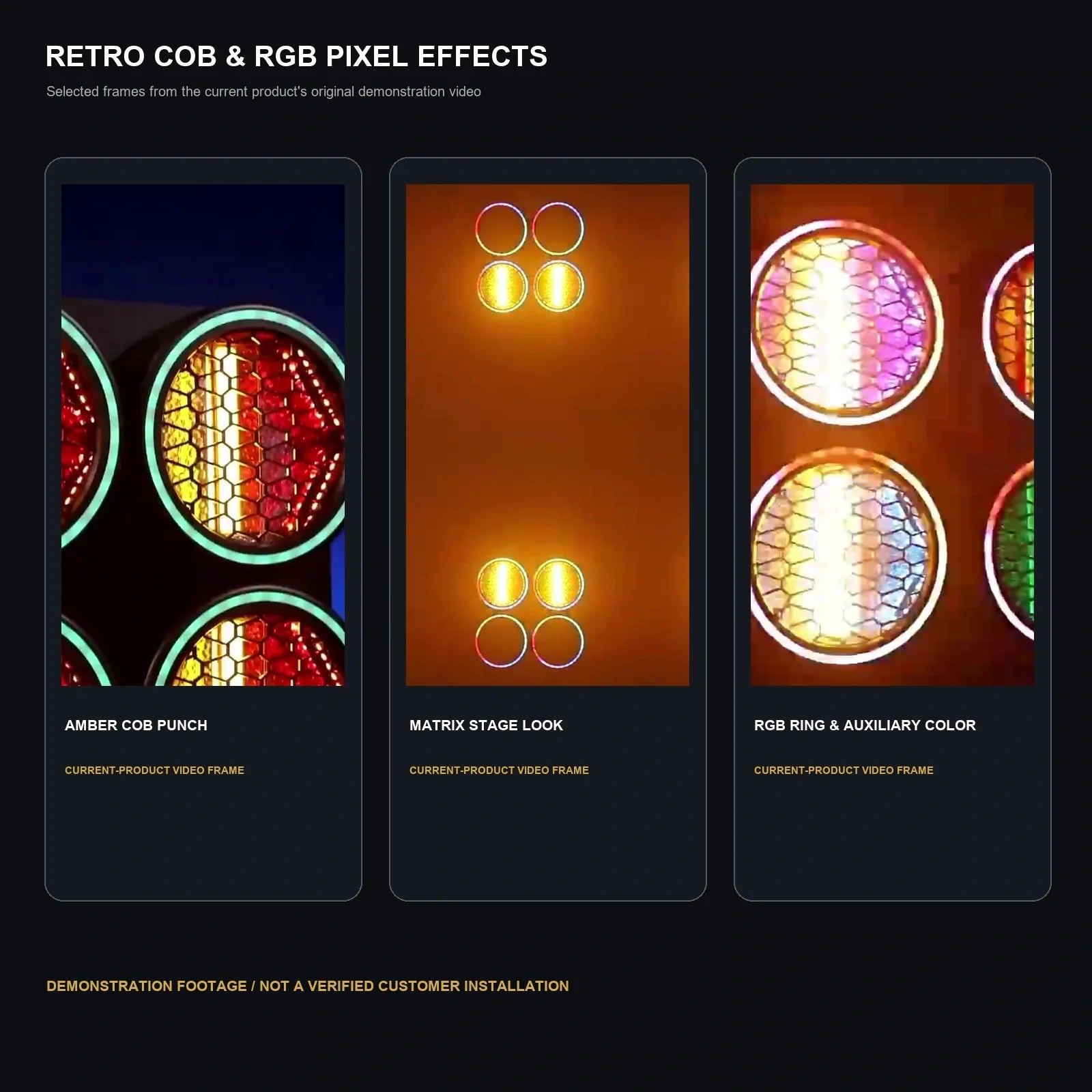 LA SOUNDX Four-eye retro blinder with RGB auxiliary segments and RGB rings product image 07 delivery 042