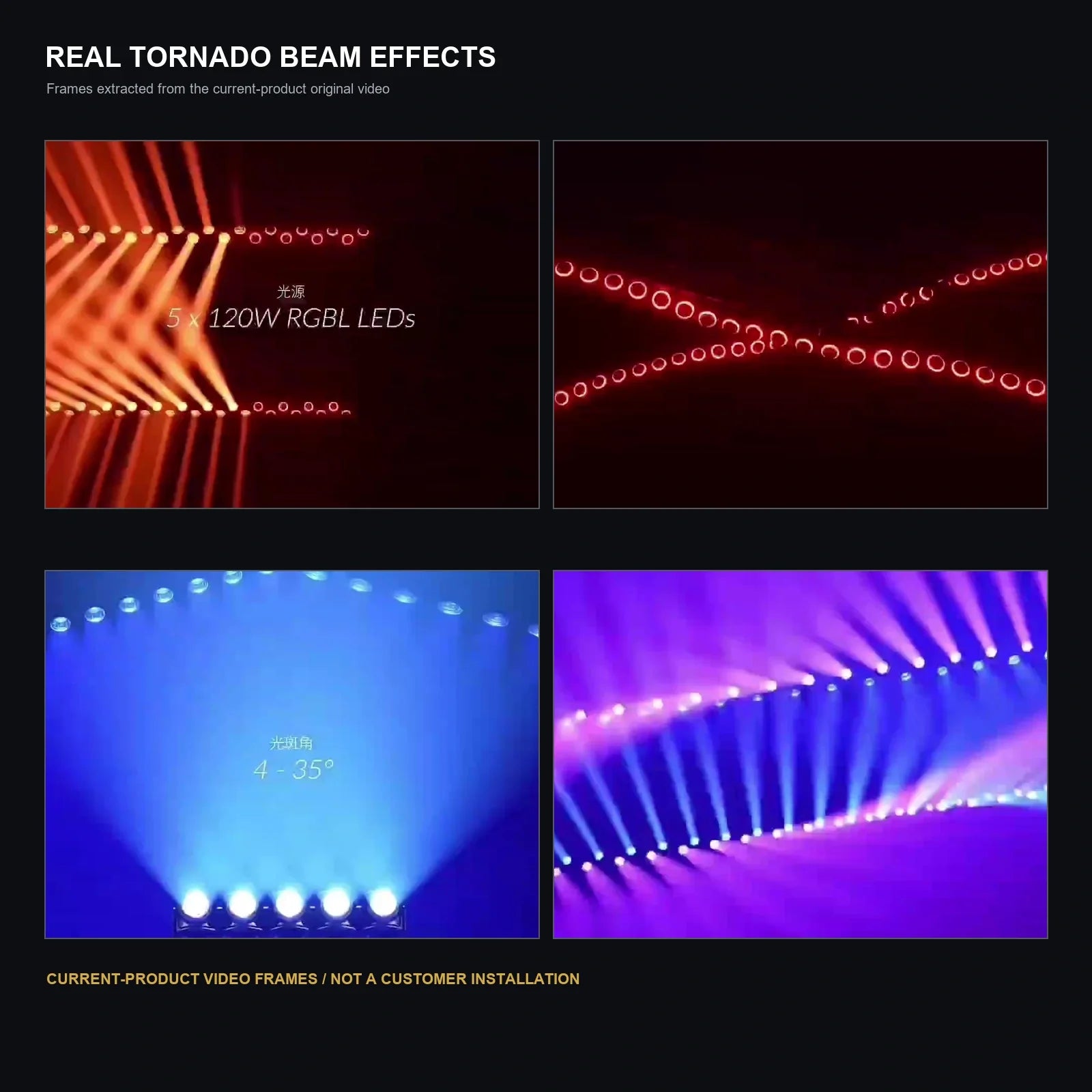 LA SOUNDX 5 x 120W RGBL Tornado Moving Bar - Series 2 product image 07 delivery 038